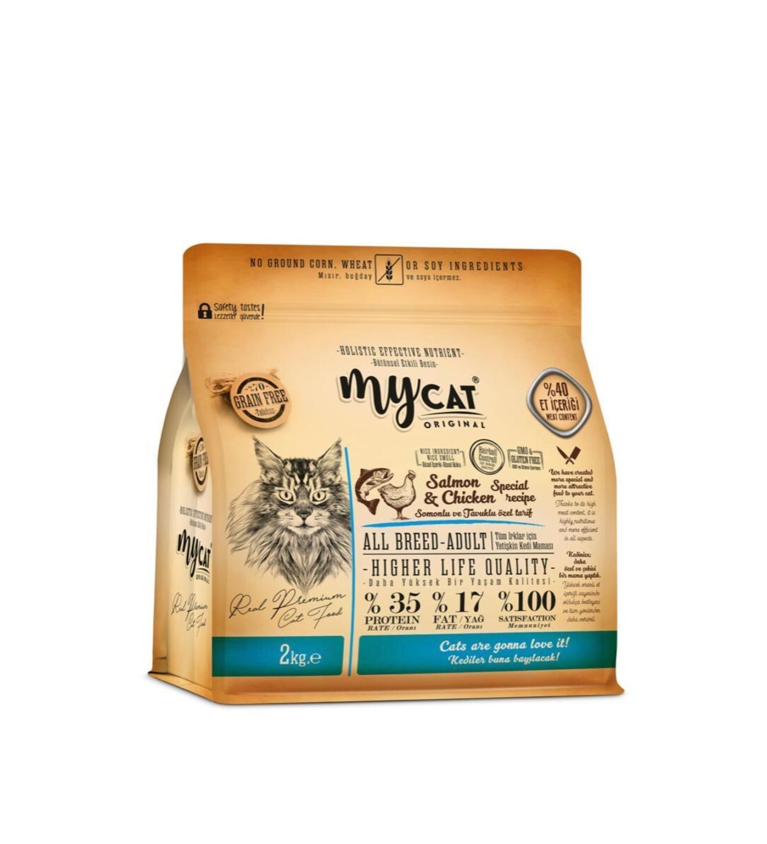 My Cat Mycat Low Grain Salmon and Chicken All Breed - For All Breed Cats (2kg)
