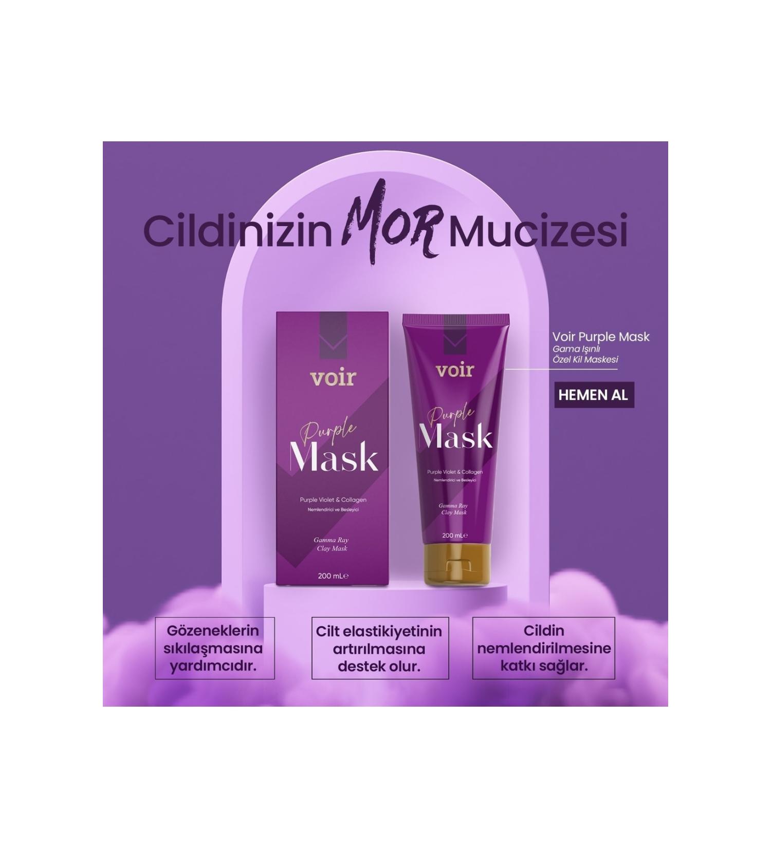 Voir Purple Mask Gamma Ray Skin Mask 200 Ml - Buy Online on GoSupps.com