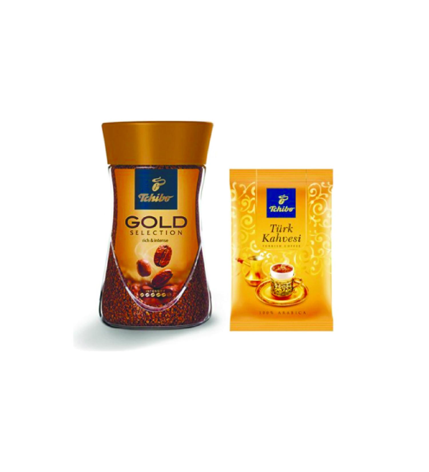 Tchibo Gold Selection Granulated Coffee 100 G + Turkish Coffee 100 gr
