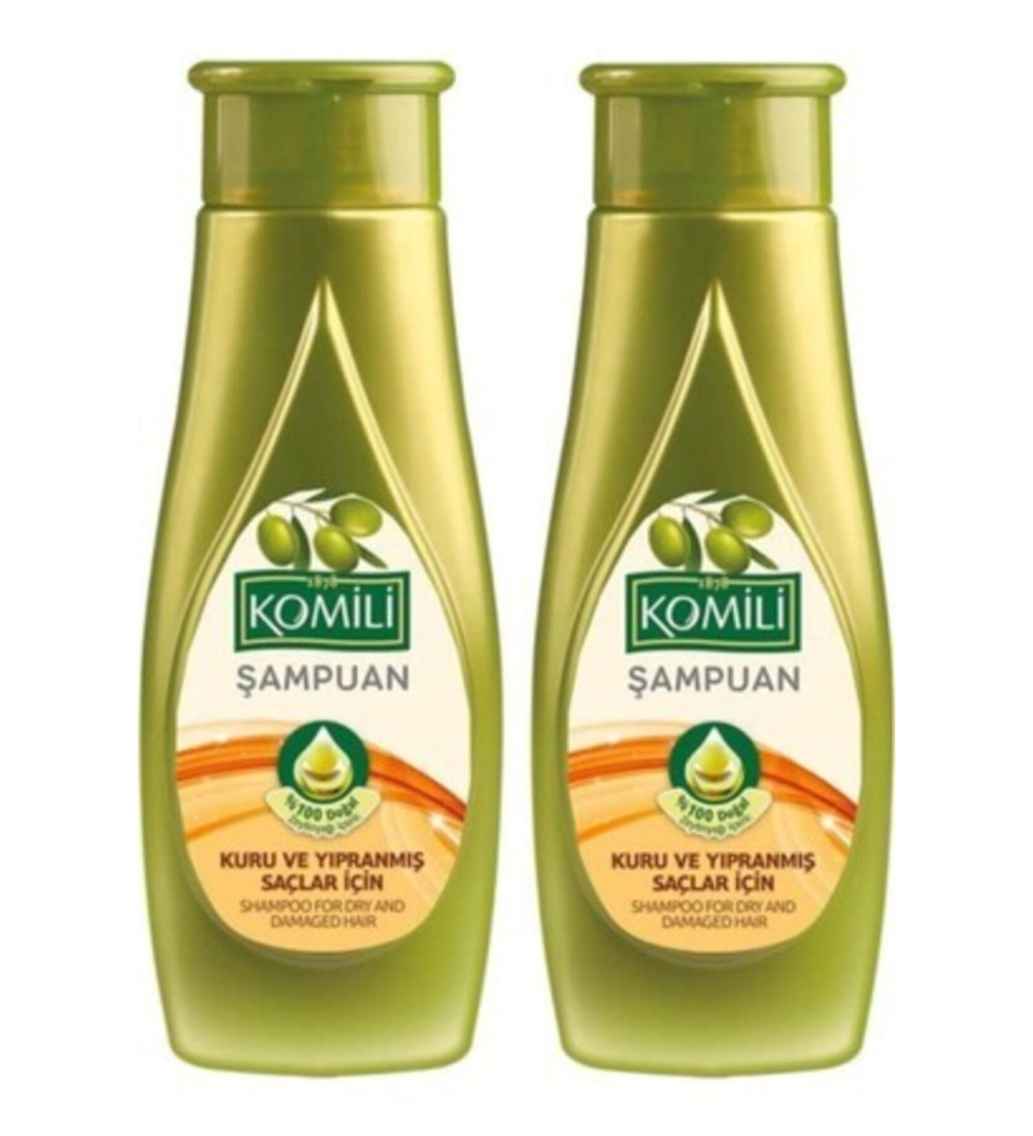 Komili Olive Oil Dry and Damaged Hair Shampoo 500 ml X2