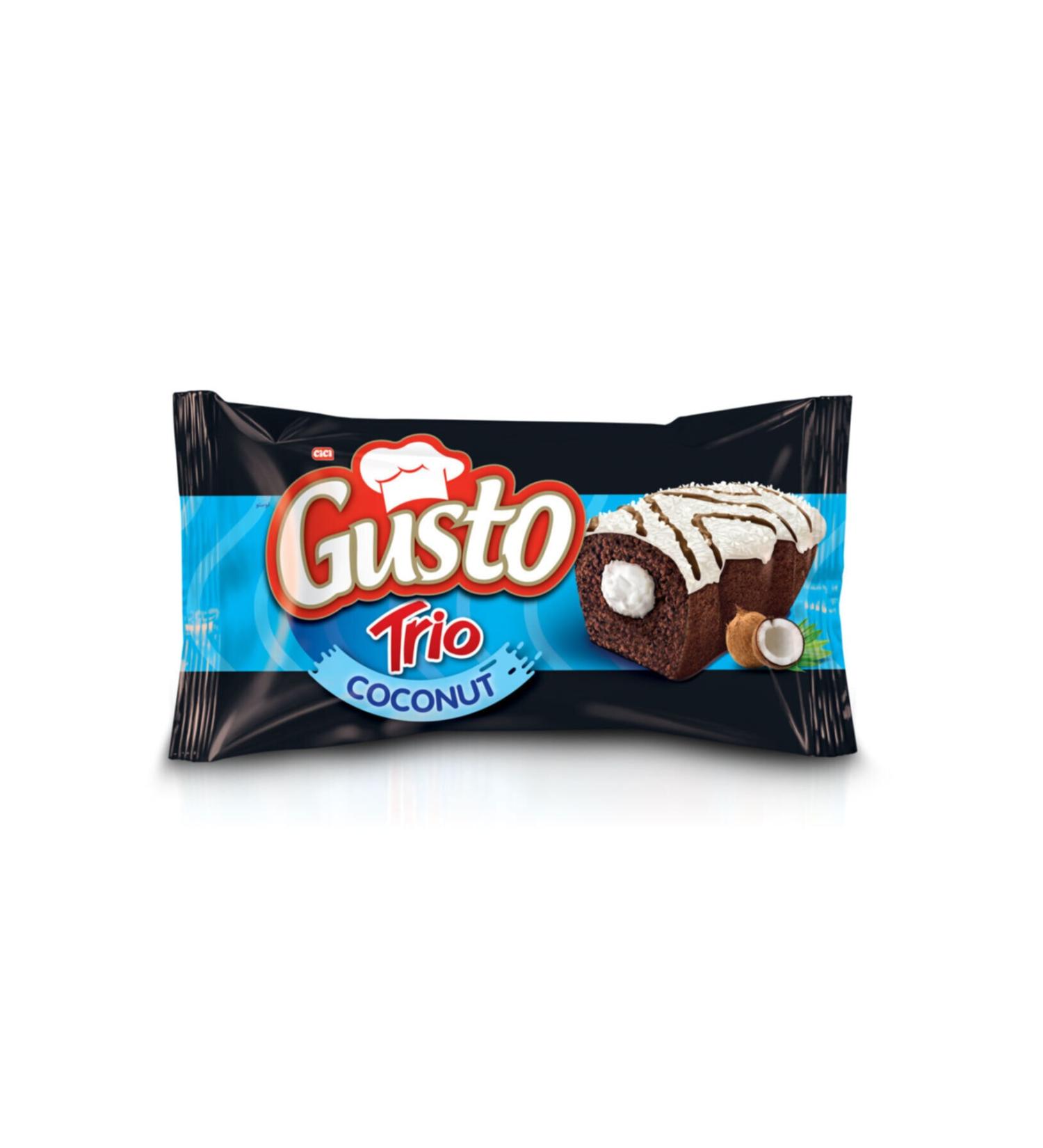 Elvan Cici Gusto Trio Coconut Flavored and Cocoa 24 Pieces (1 Box) 45gr