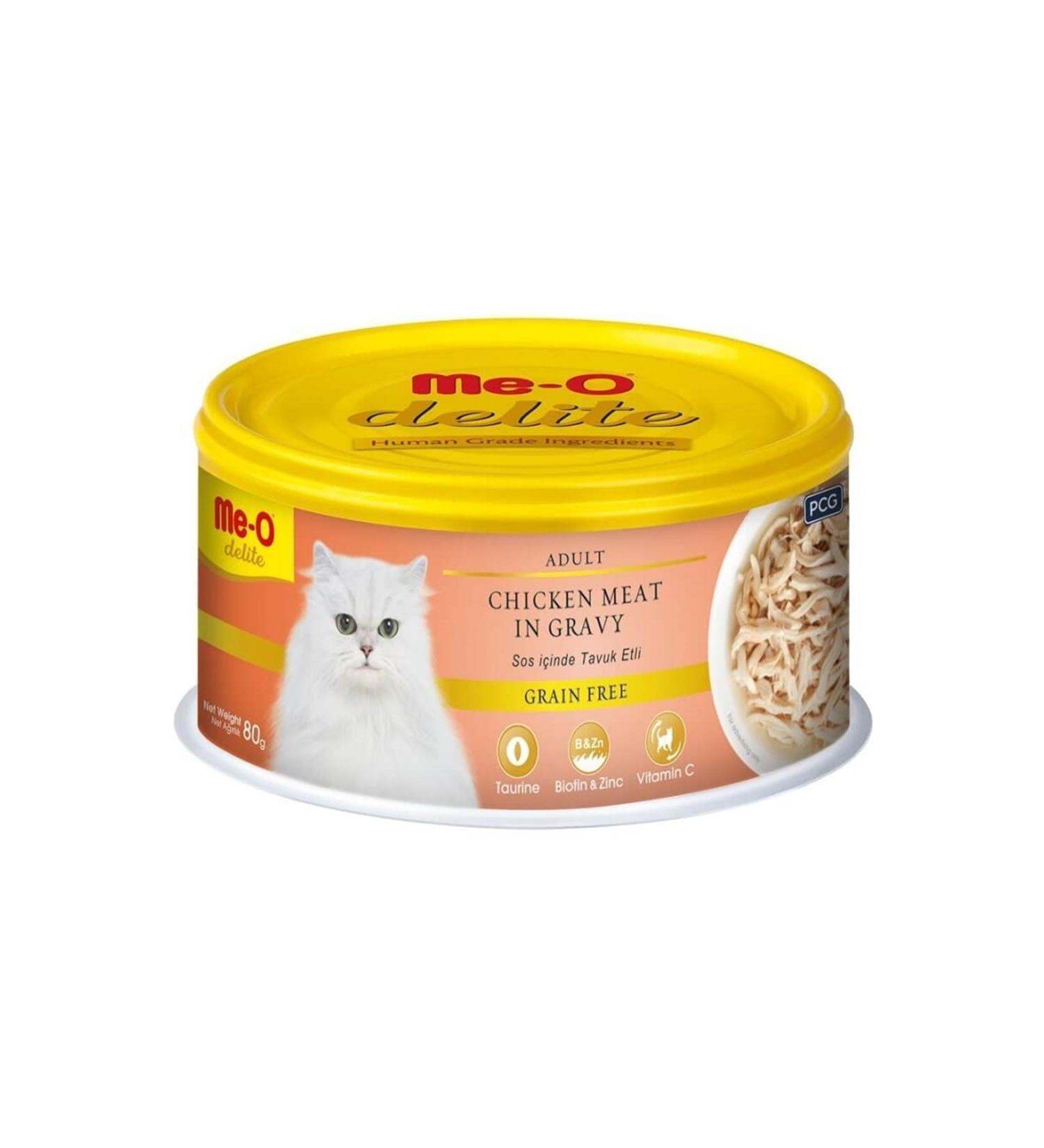me-o Delite Grain-Free Chicken Sauce Cat Canned Food 80 gr Set of 6