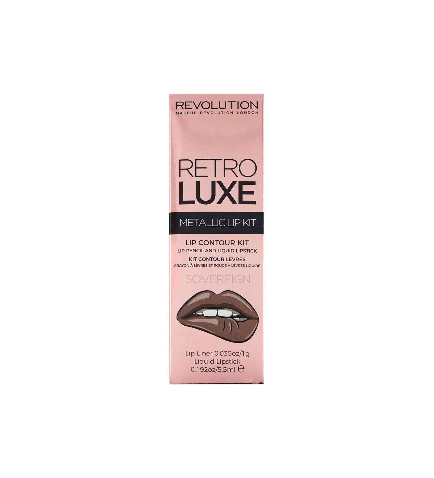 MAKEUP REVOLUTION Retro Luxe Metallic Lip Lit Sovereign 5029066103994 - Buy Online on GoSupps.com