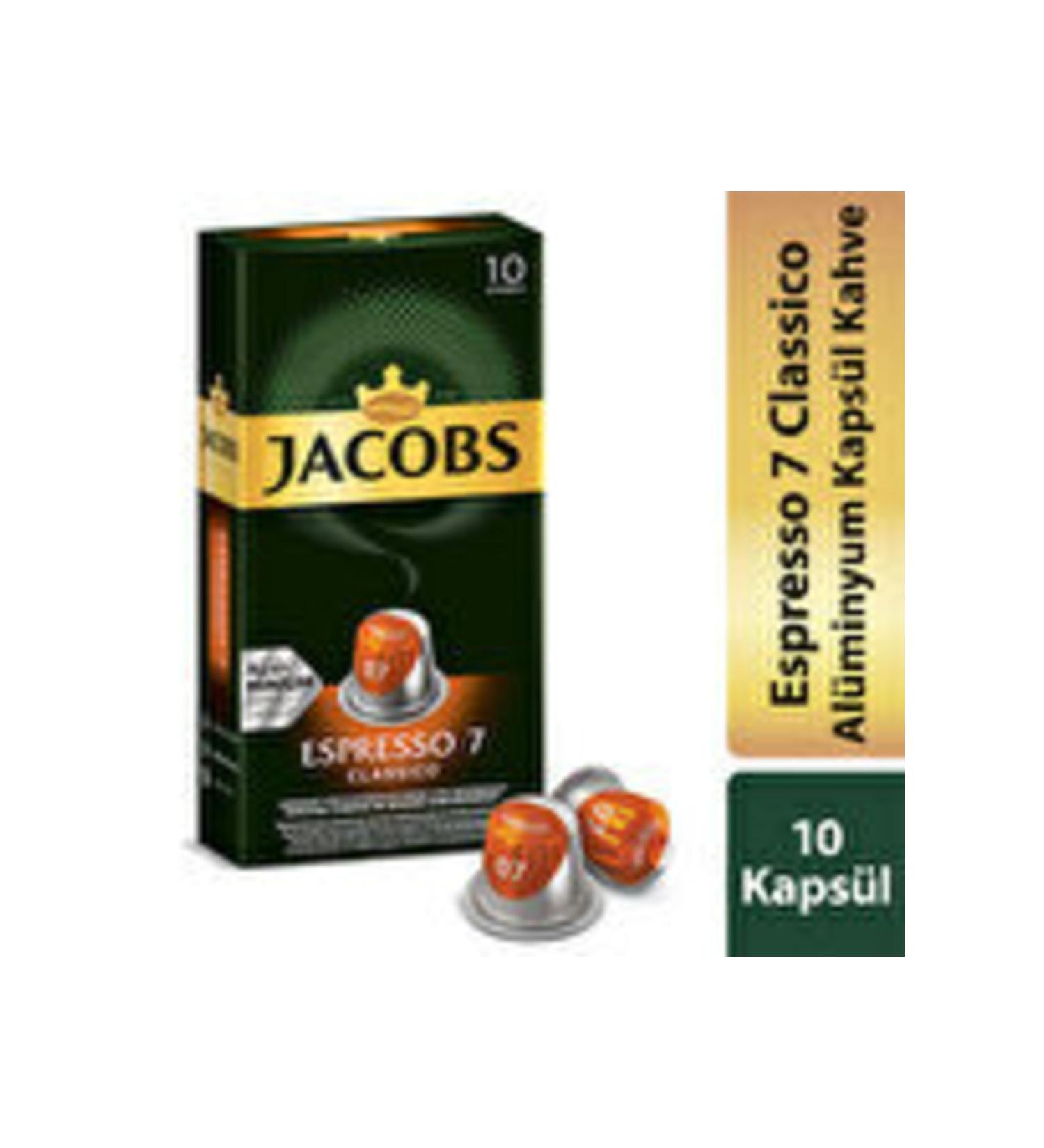 Jacobs Espresso 7 Classico Capsule Coffee 10-Piece (Compatible with Nespresso)