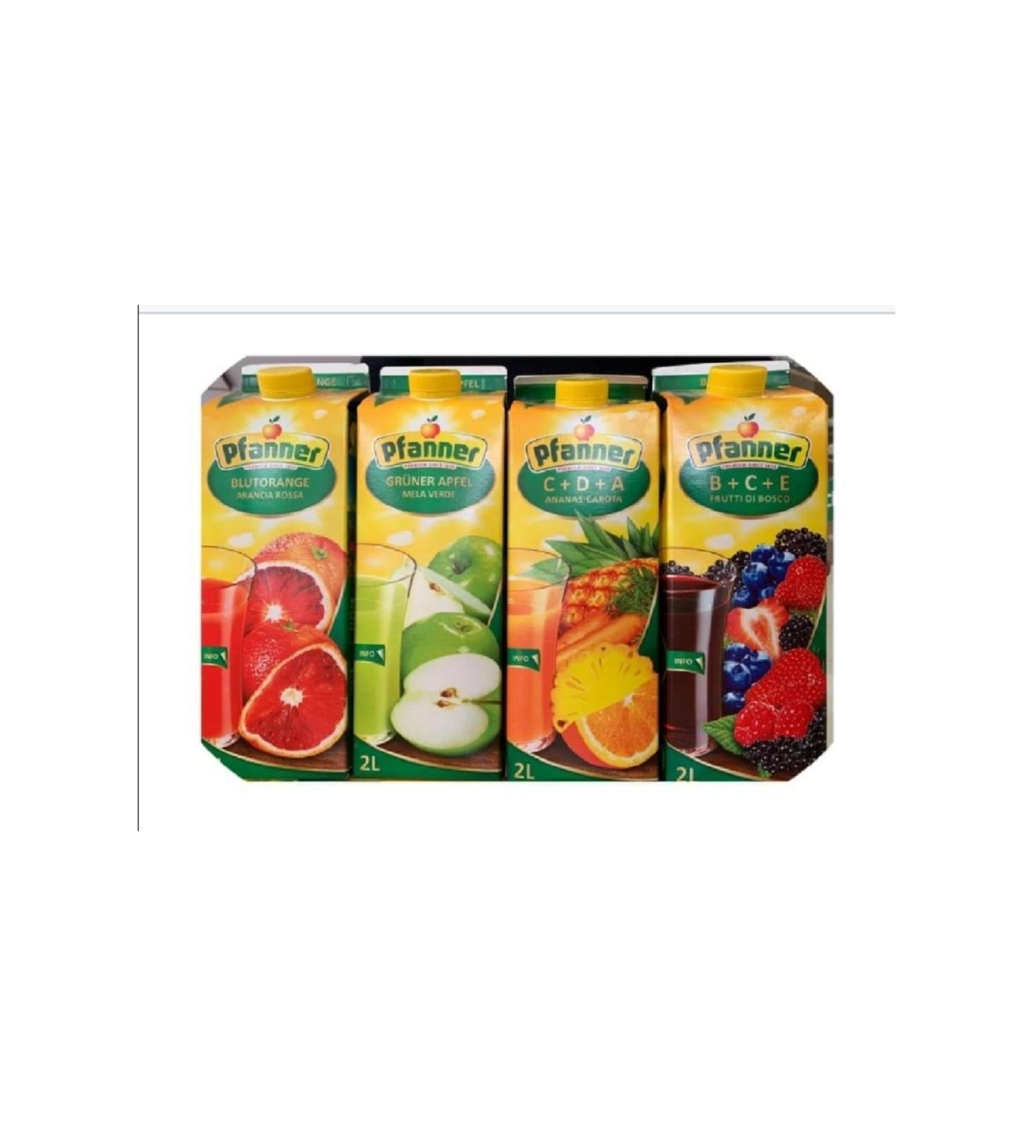 Pfanner 4 Piece Set Fruit Juice 2 Liters