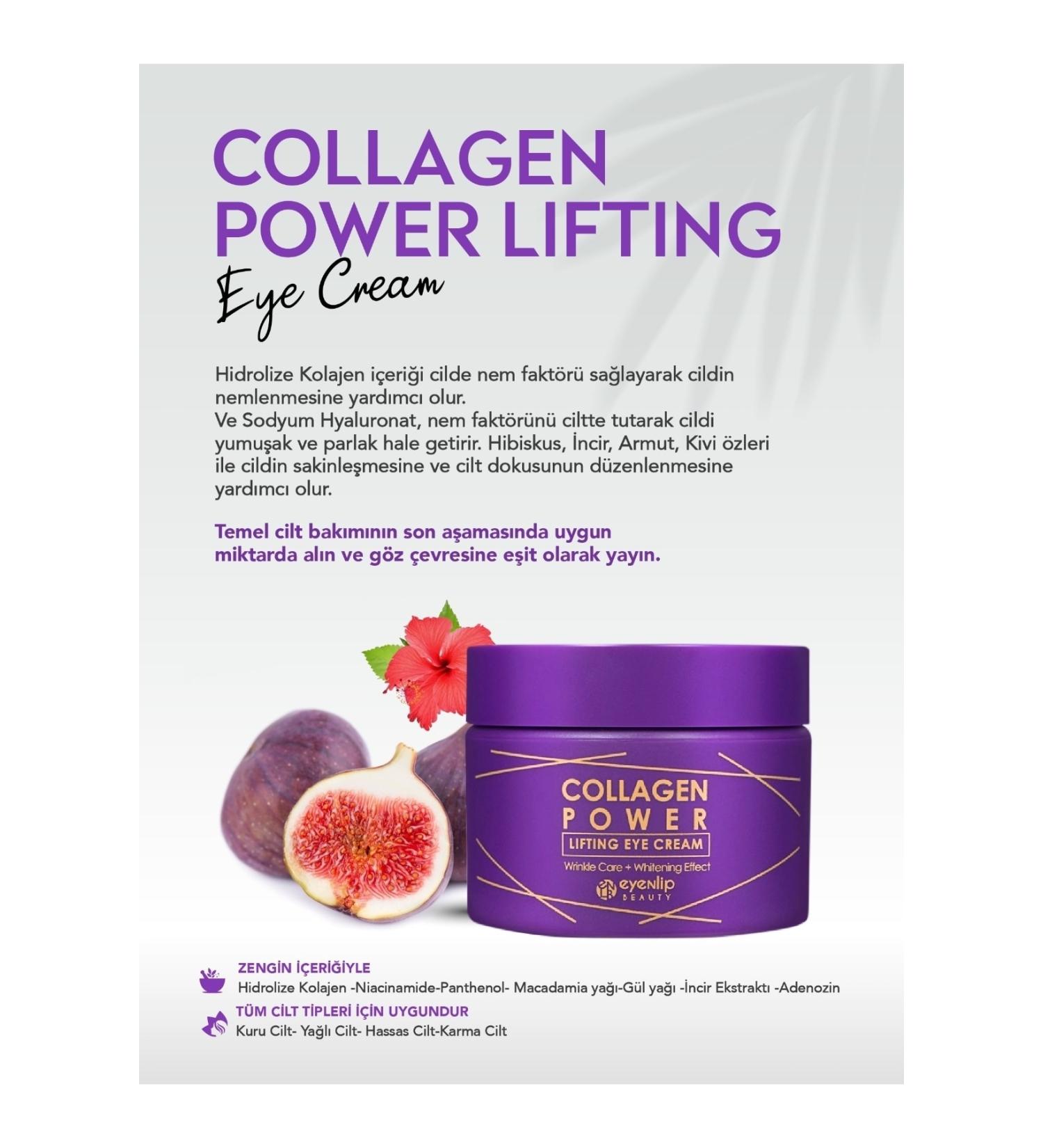 Eyenlip Beauty Collagen-Containing Firming and Tightening Eye Contour Care Cream 50 gr