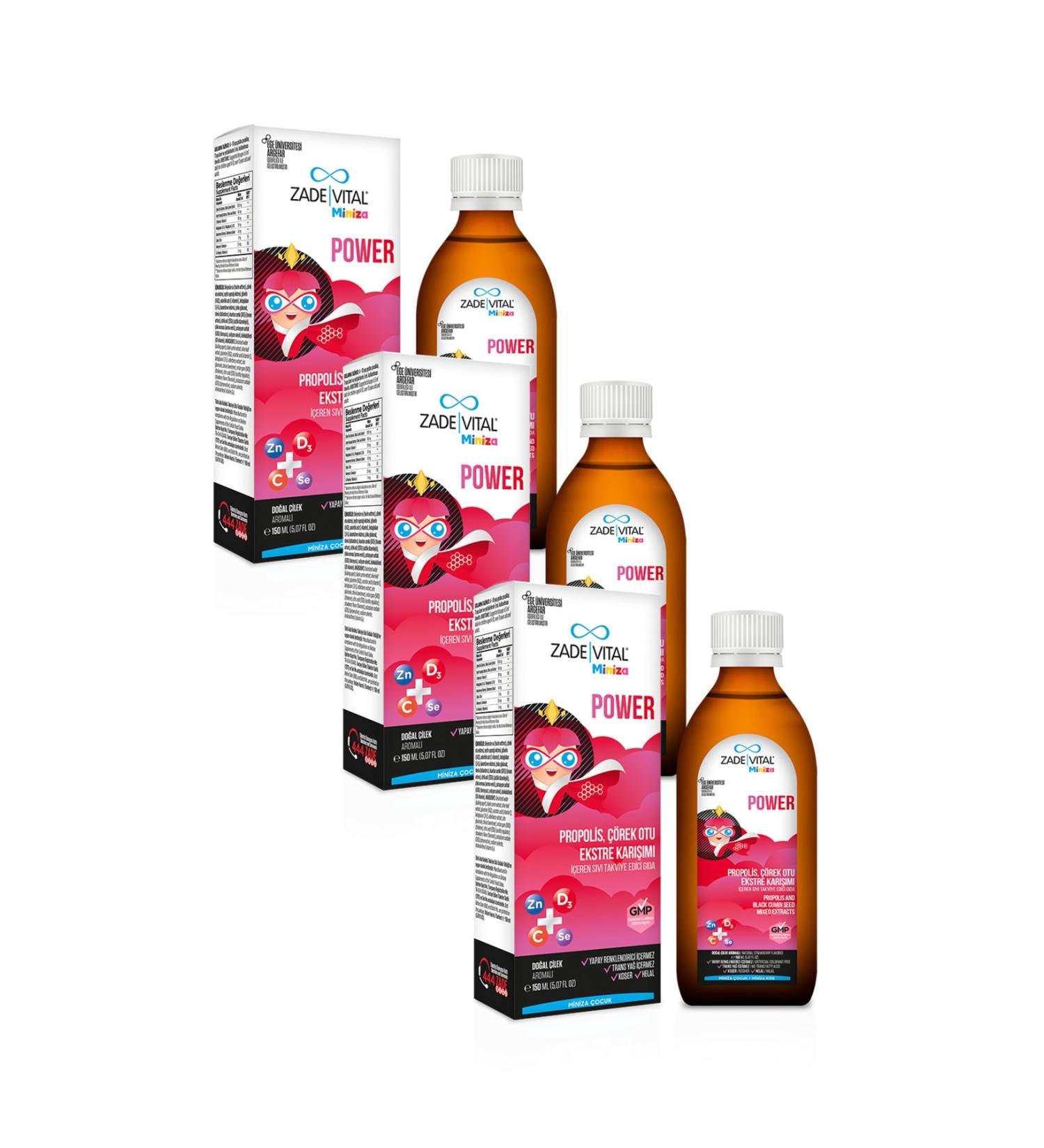 Zade Vital Miniza Child Power Propolis Black Cumin (3 Boxes) 450ml
