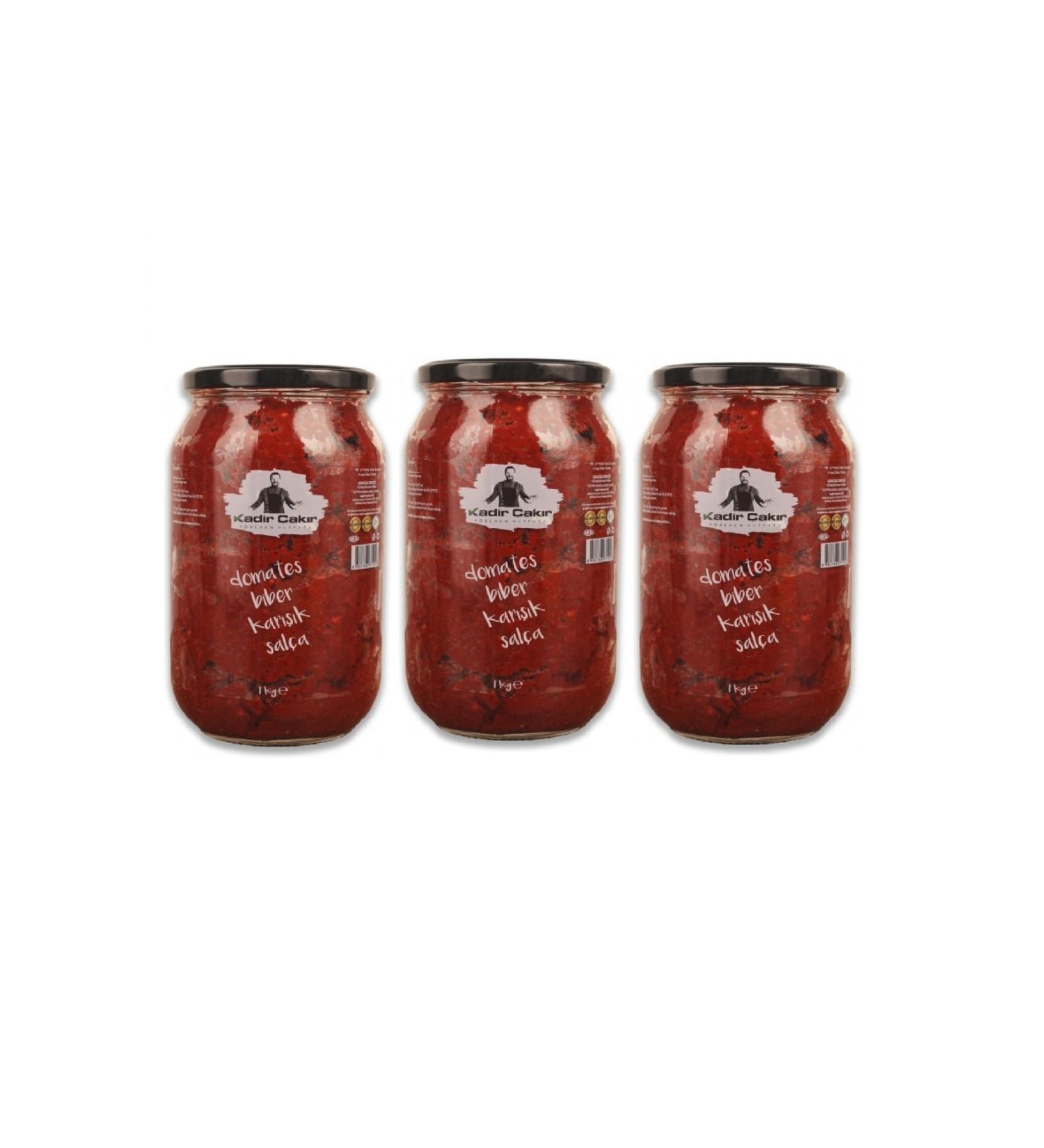 Kadir ak r From the Region to the Kitchen Tomato and Sweet Pepper Mixed Paste (3) Pack 3 Pieces X 1 Kg