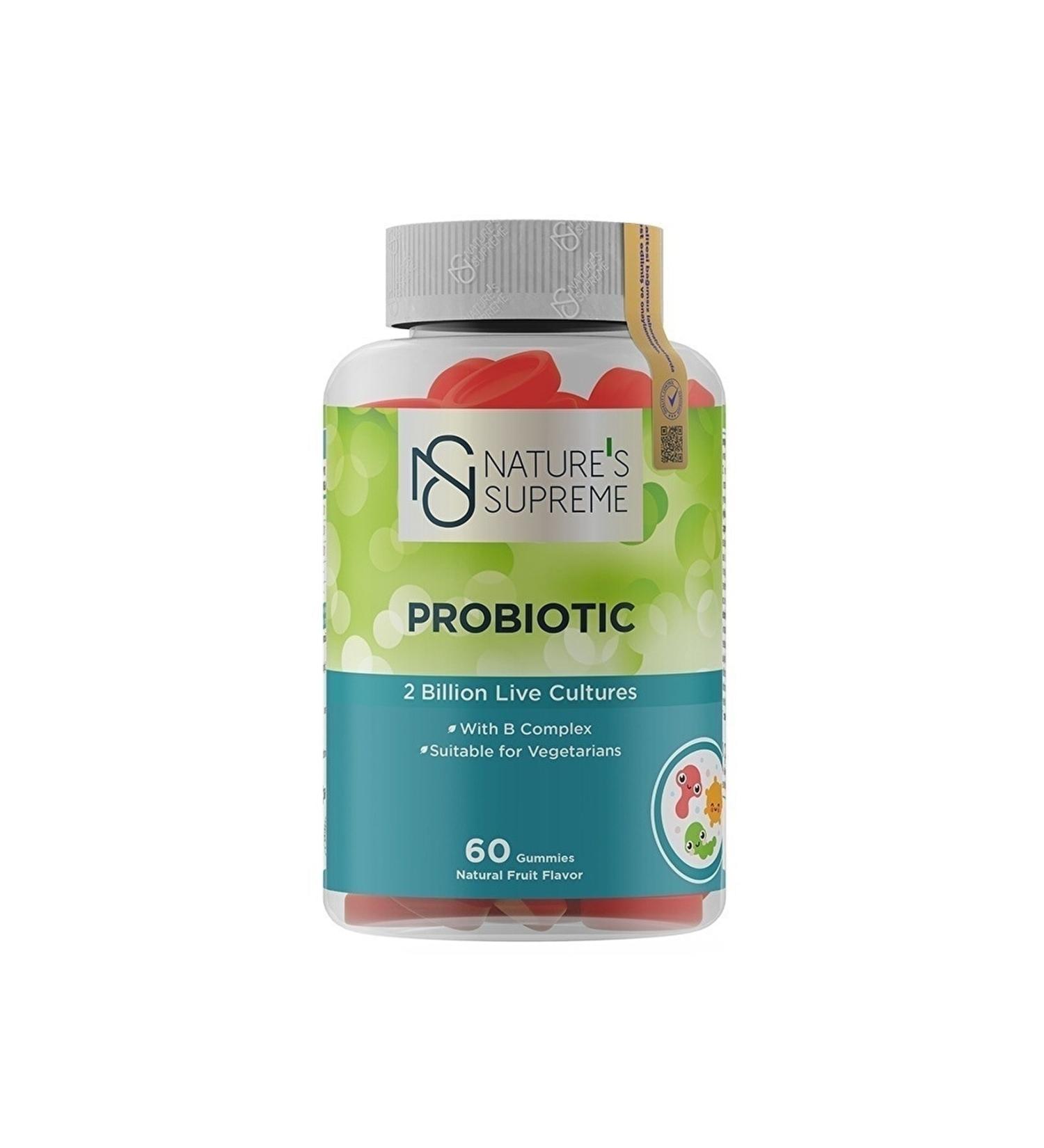 Natures Supreme Gummies Probiotic 60 Chewable Form - Buy Online on GoSupps.com