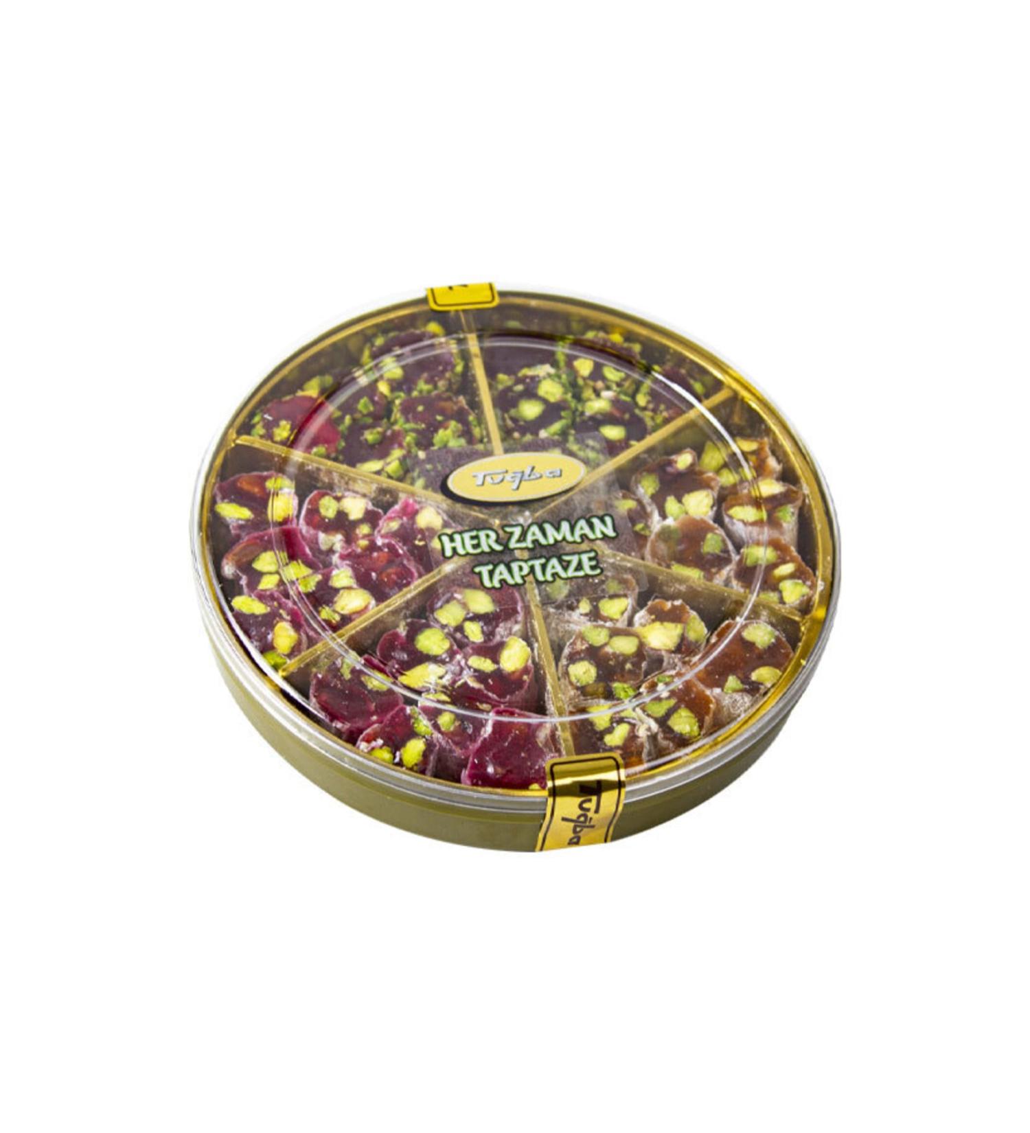 Tu ba Dried Nuts ehzade Turkish Delight with Plenty of Pistachios 255 gr