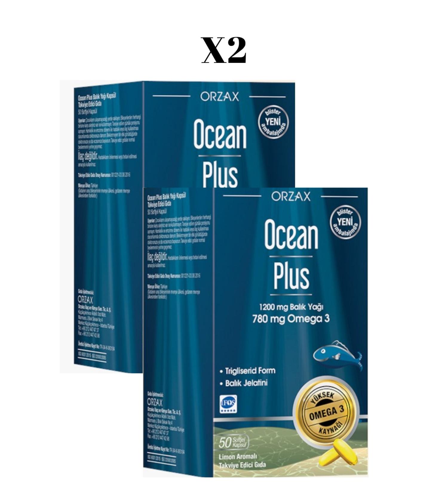 Ocean Plus 1200 G 50 Capsules X 2