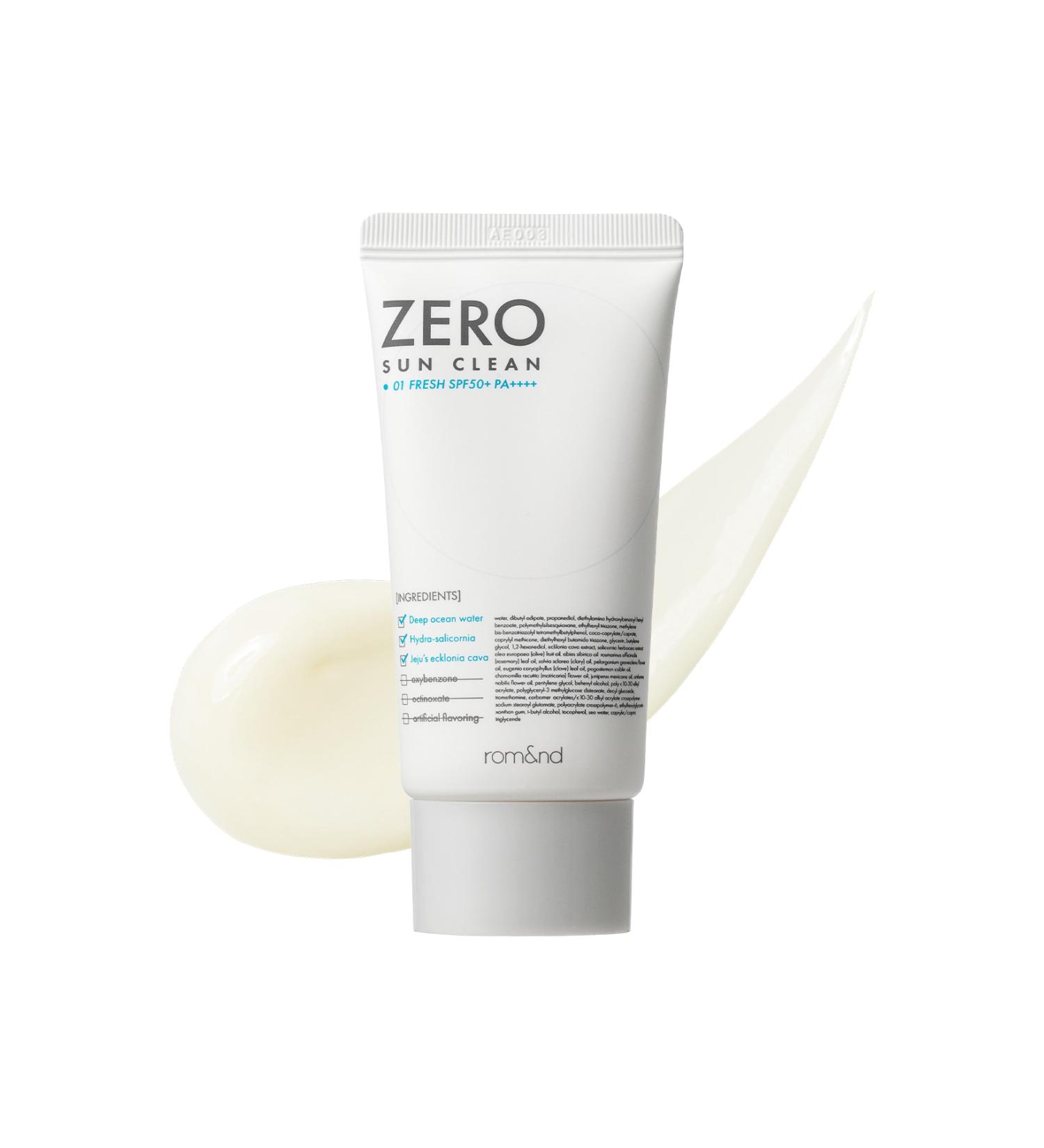 Romand Sun Cream Zero Sun Clean Fresh Spf 50+ Pa++++ 50ml - Buy Online on GoSupps.com