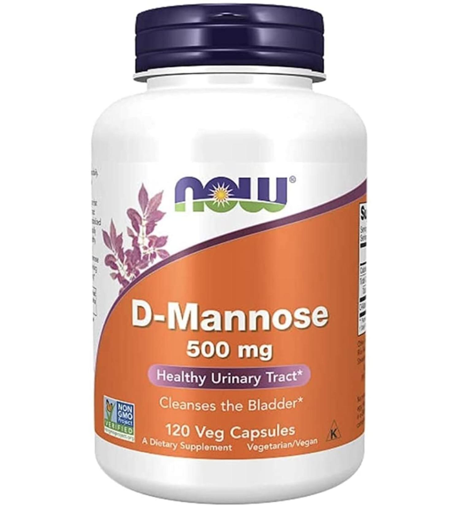 Now D-mannose 500 Mg 120 Capsules
