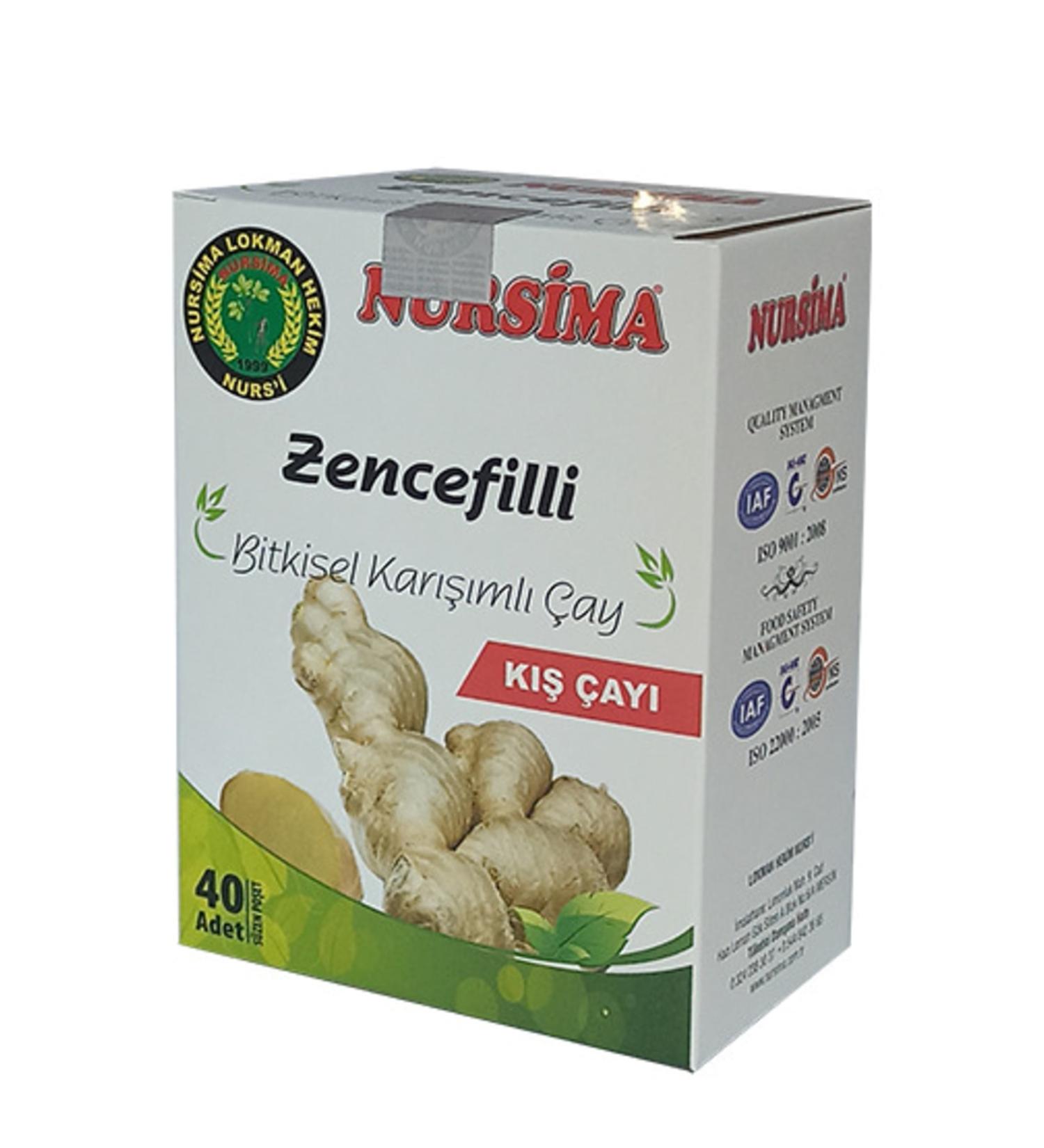Nursima Ginger Herbal Mixed Tea 40 Filtering Bags