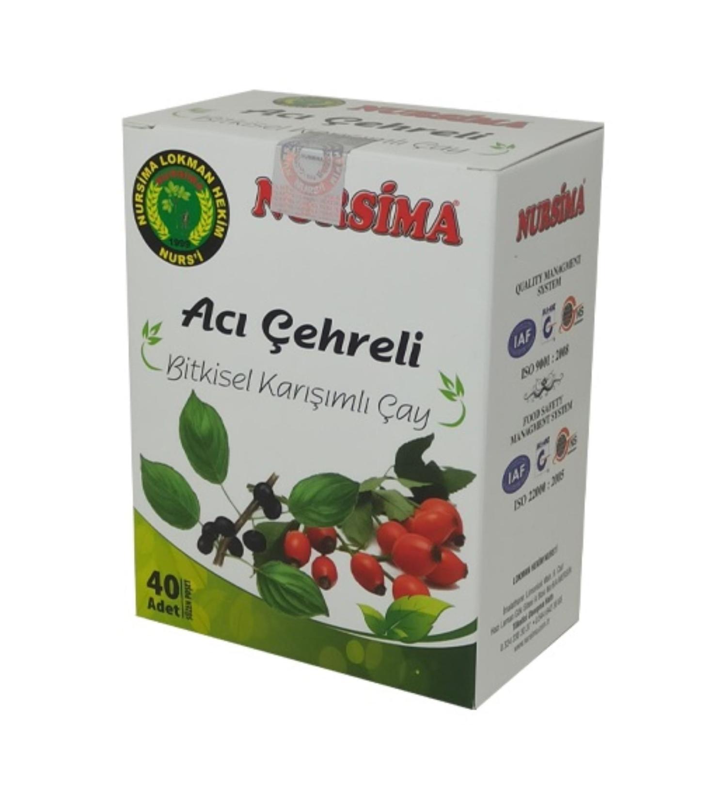 Nursima Bitter Faced Herbal Mixed Tea 40 Filtering Bags