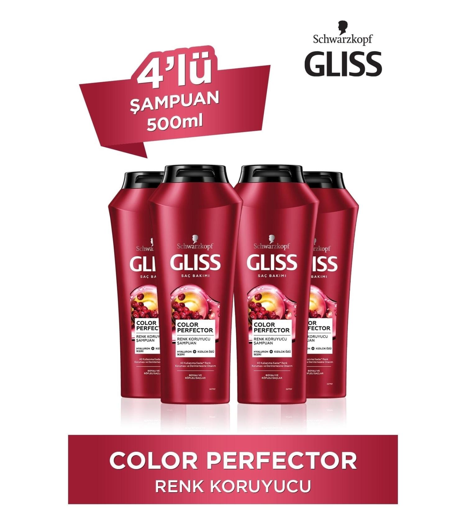 Gliss Color Perfector Color Protection Shampoo 500 Ml X 4 Pieces