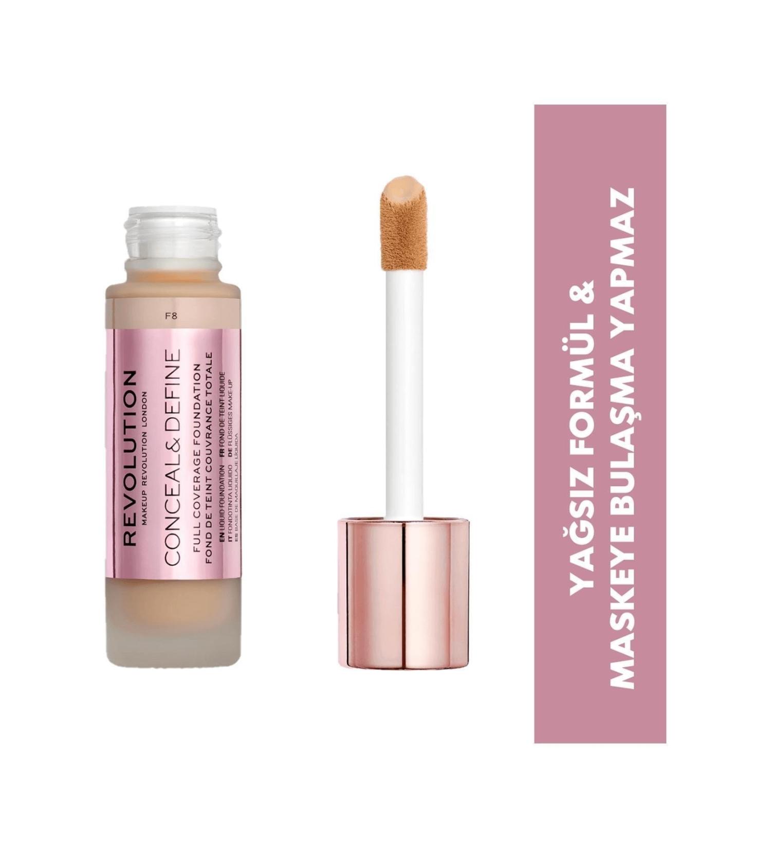 Revolution Conceal & Define Foundation F8