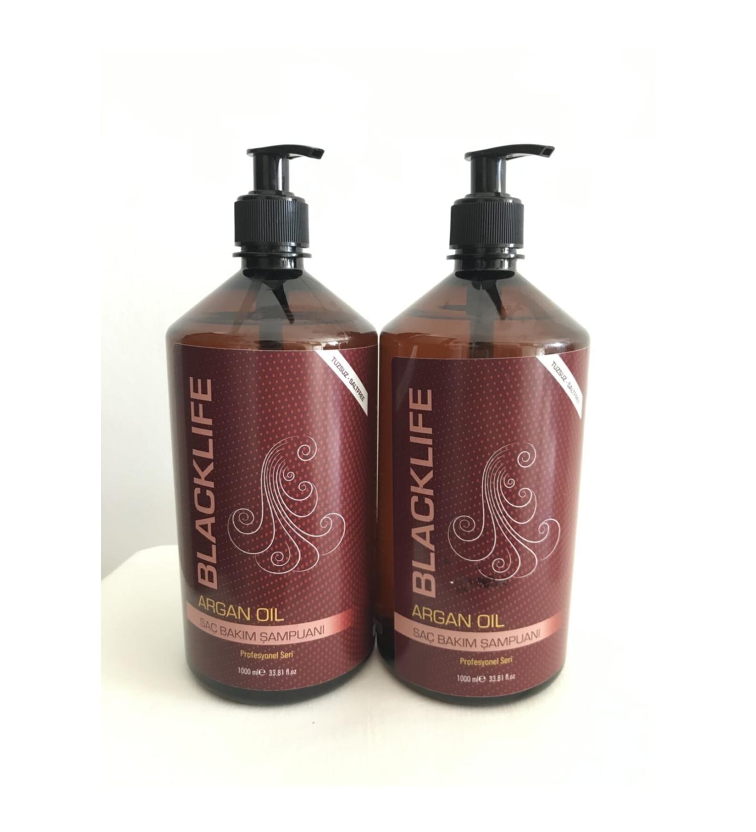 Blacklife Cosmetics Argan Oil Salt-Free Hair Care Shampoo 2x1000ml