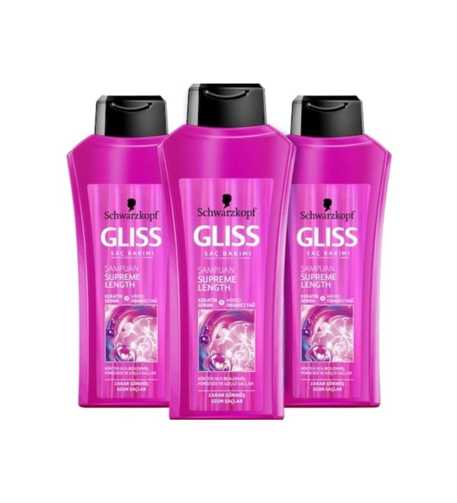 Gliss Supreme Length 500 ml Shampoo 3-pack