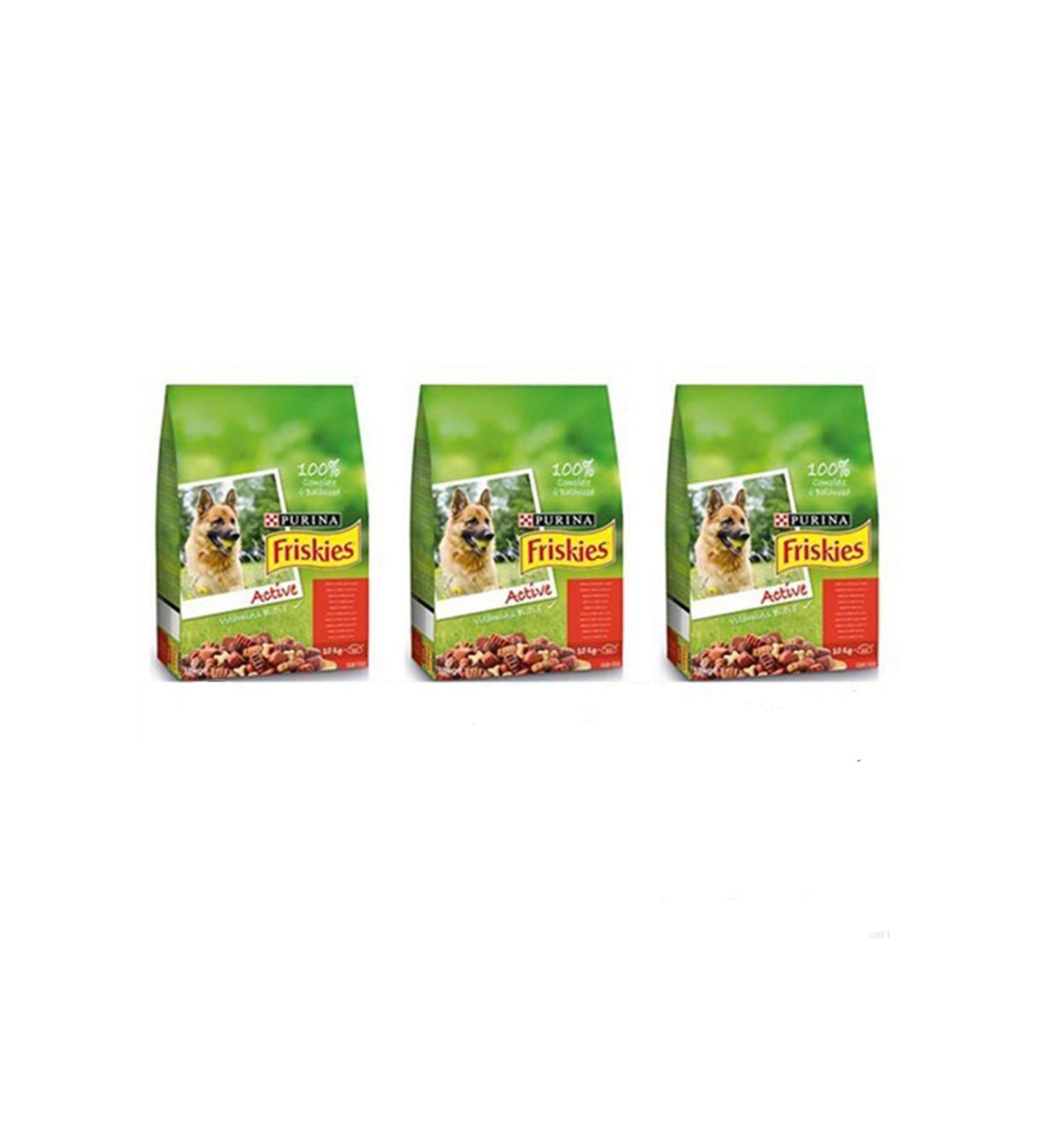 Friskies Active Meaty Adult Dog Food Buy 3 Pay 2! 3 X 10 Kg