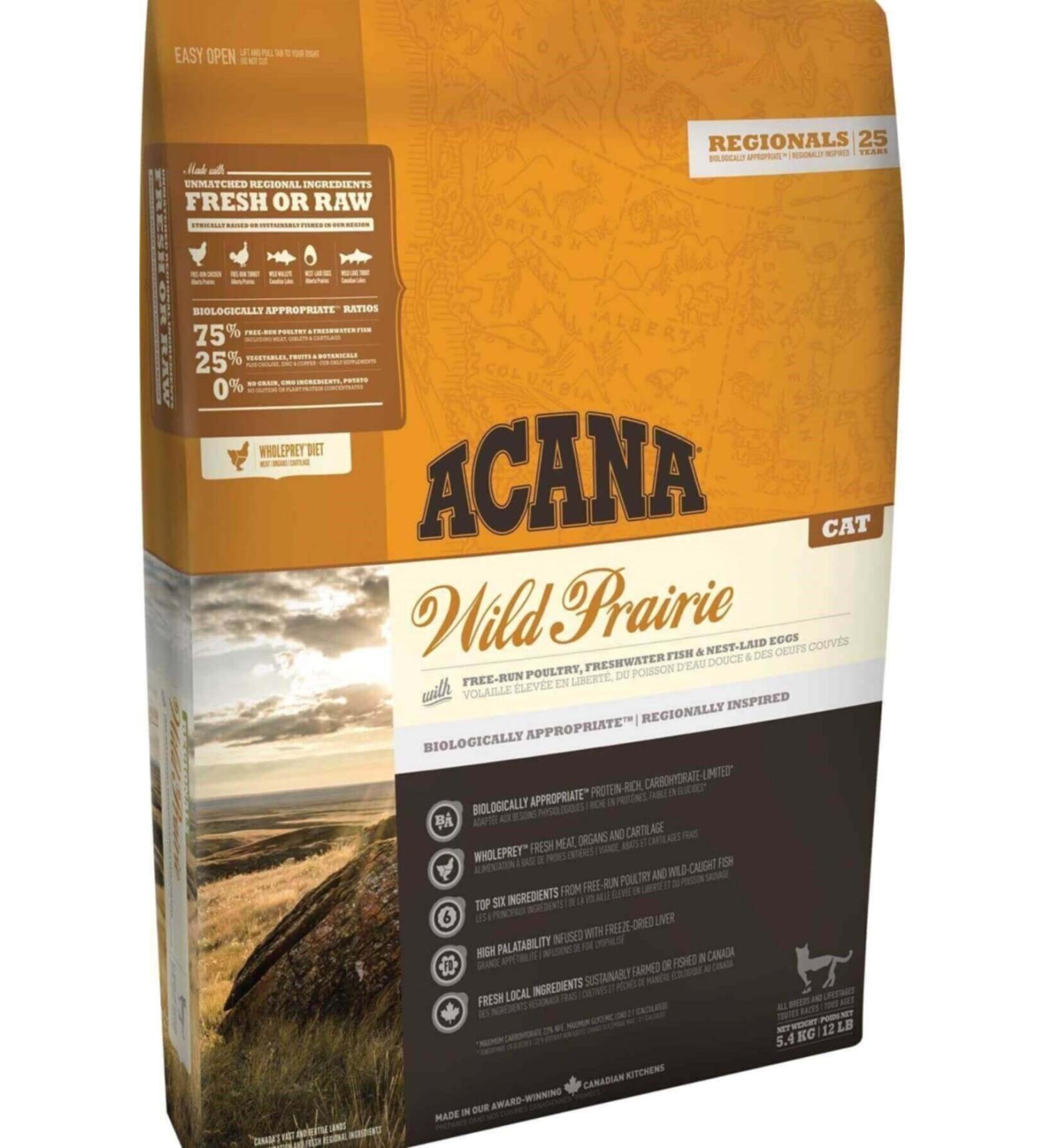 Acana Wild Prairie Grain-Free Cat Food with Chicken and Lake Fish 1.8kg