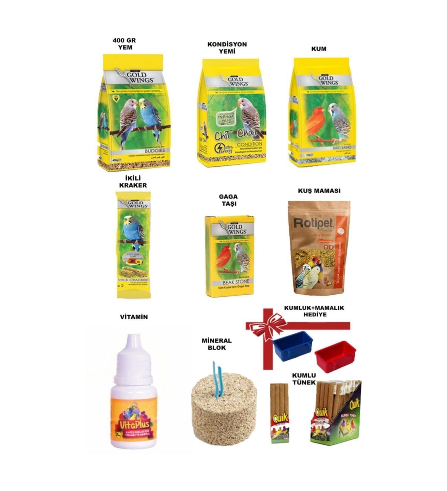 Gold Wings Premium Budgie Food Package 11 Pieces