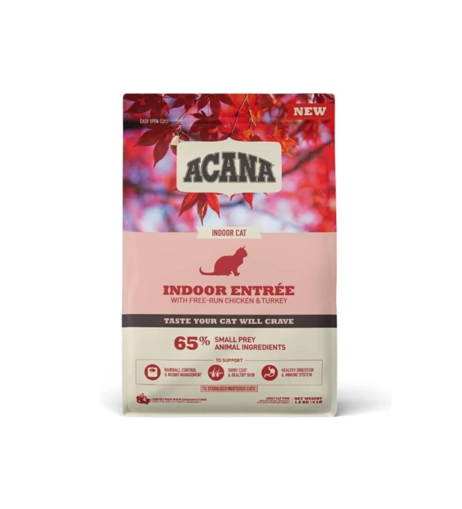 Acana Indoor Entree Sterilized Adult Cat Food 4.5 Kg - Farmapets