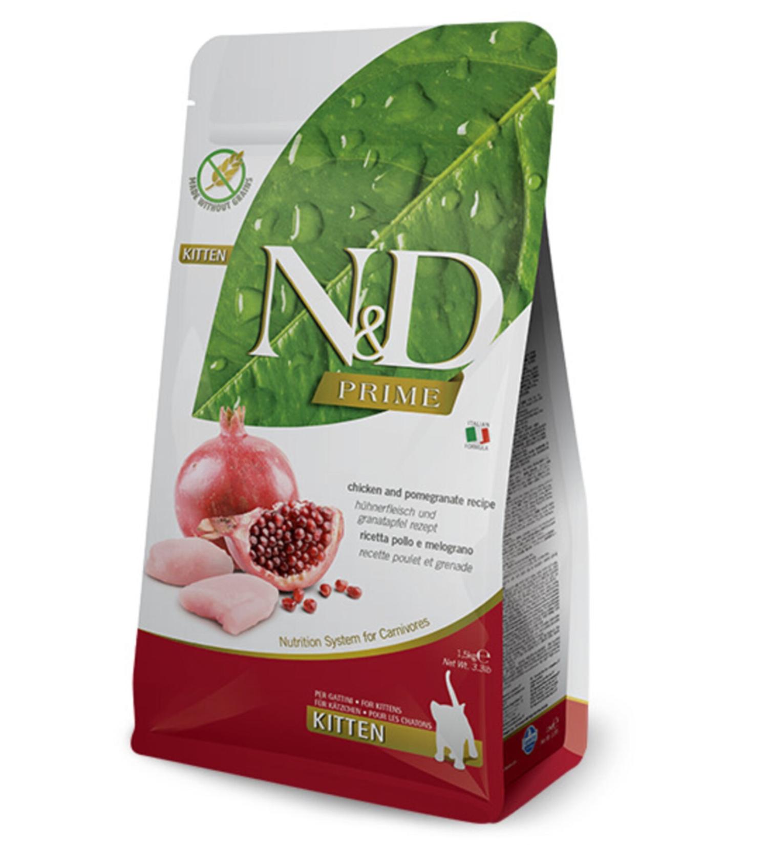N & D Chicken and Pomegranate Grain Free Kitten Cat Food 1.5kg