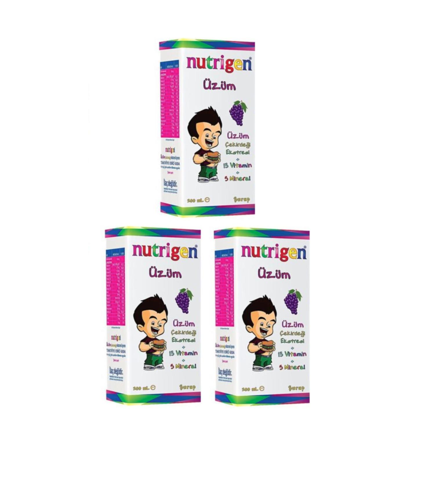 Nutrigen Grape Seed Extract Multivitamin Syrup 200 Ml X3 Pieces