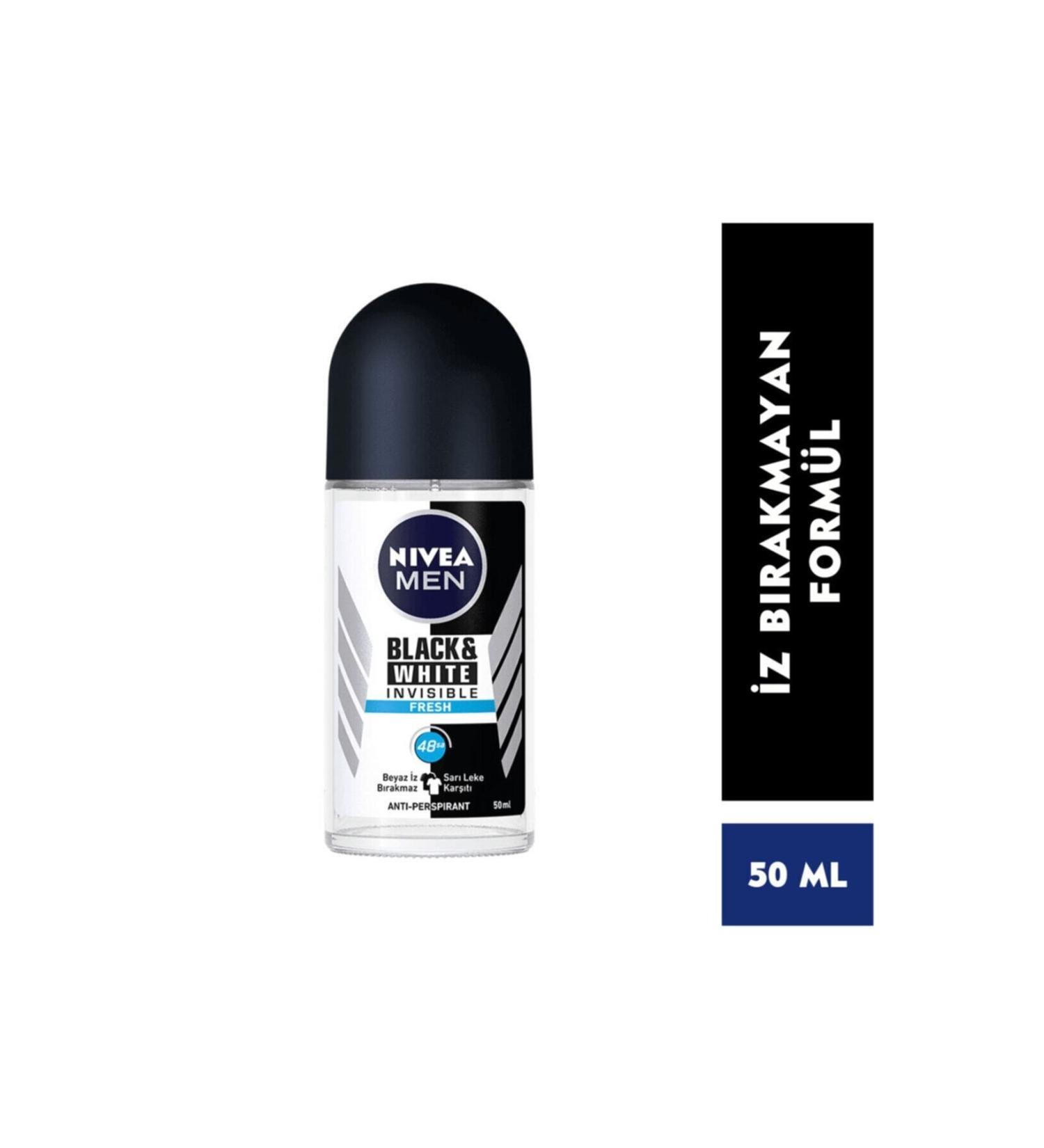 NIVEA Black & White Invisible Fresh Roll On 50 Ml