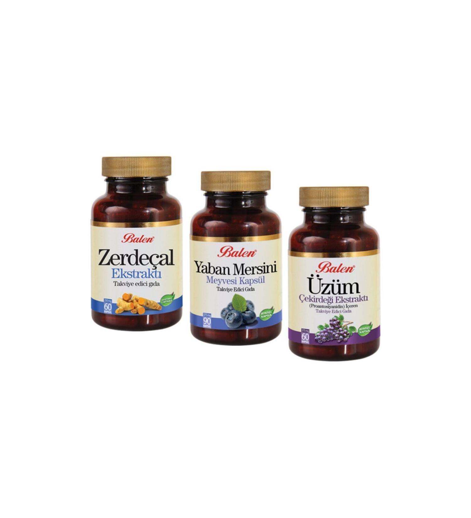 Balen Antioxidant Triple Turmeric Blueberry and Grape Seed Capsules