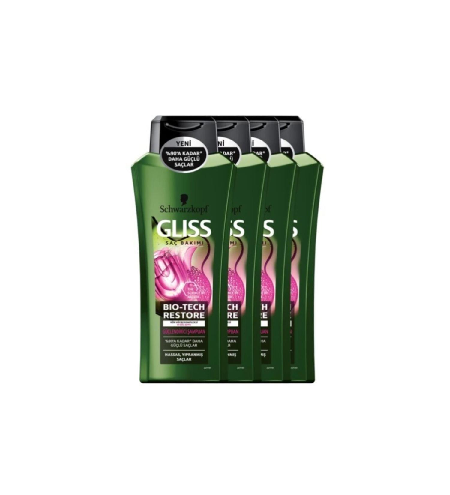 Gliss Bio-tech Strengthening Shampoo 525 Ml X 4 Pieces