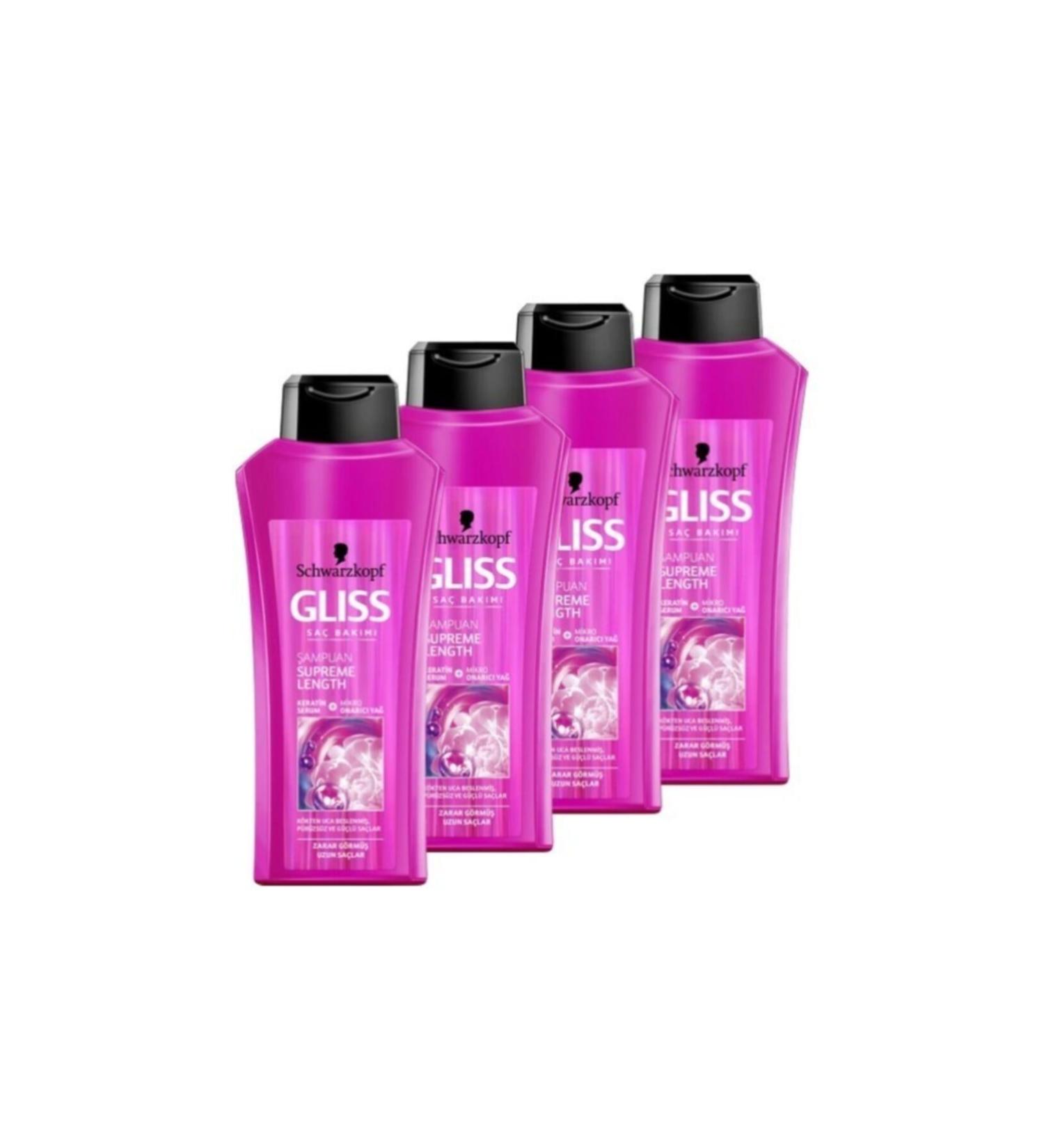 Gliss Supreme Length Shampoo 525 Ml X 4 Pieces