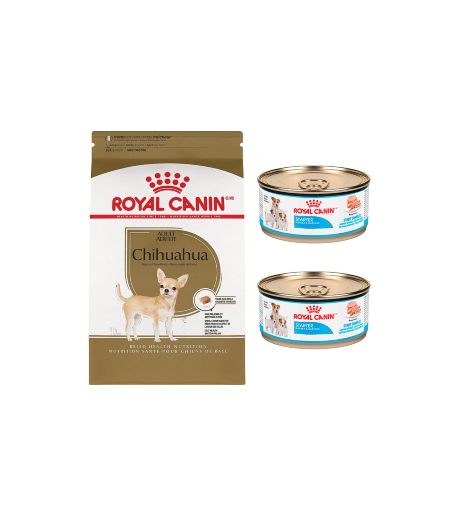 Royal Canin Adult Chihuahua Dog Food 1.5 Kg + Mini Starter Canned 2 Pieces (original)