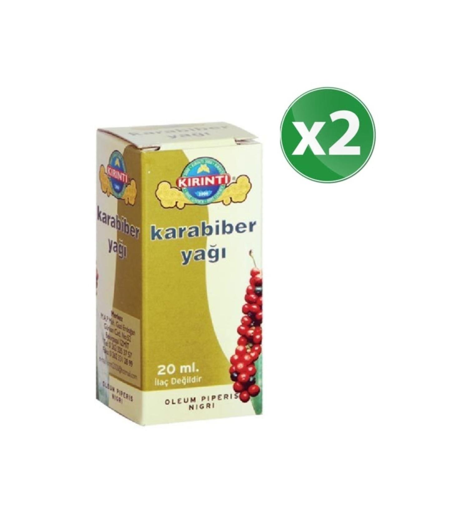 KIRINTI 2000 Black Pepper Oil 20 cc (2 Pieces)