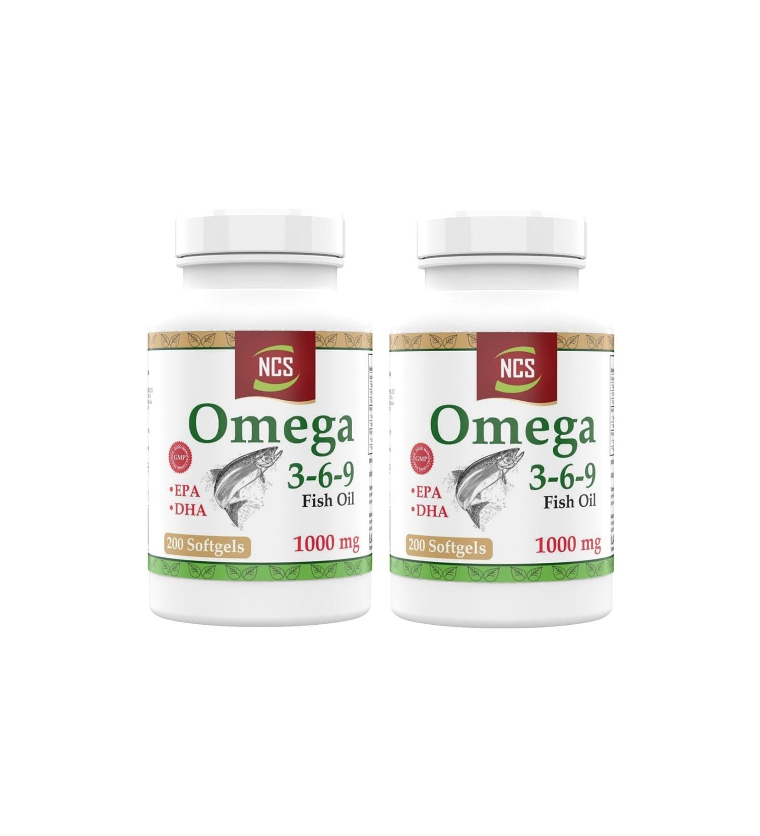 Ncs Omega 3 6 9 Fish Oil 1000 Mg 2 Boxes 400 Softgels Evening Primrose Oil Flaxseed Oil Epa Dha