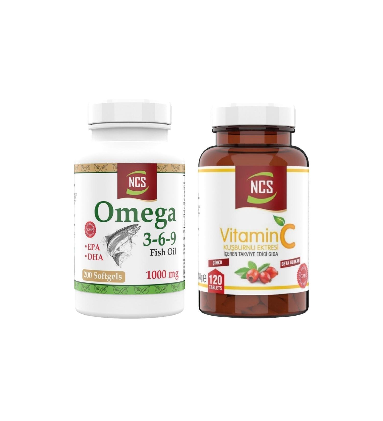 Ncs Omega 3 6 9 Fish Oil 200 Softgel Vitamin C 120 Tablets