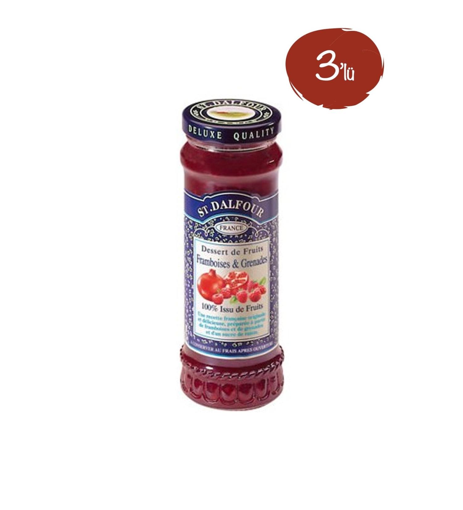 St. Dalfour ST DALFOUR RASPBERRY & POMEGRANATE JAM 284 GR. X3