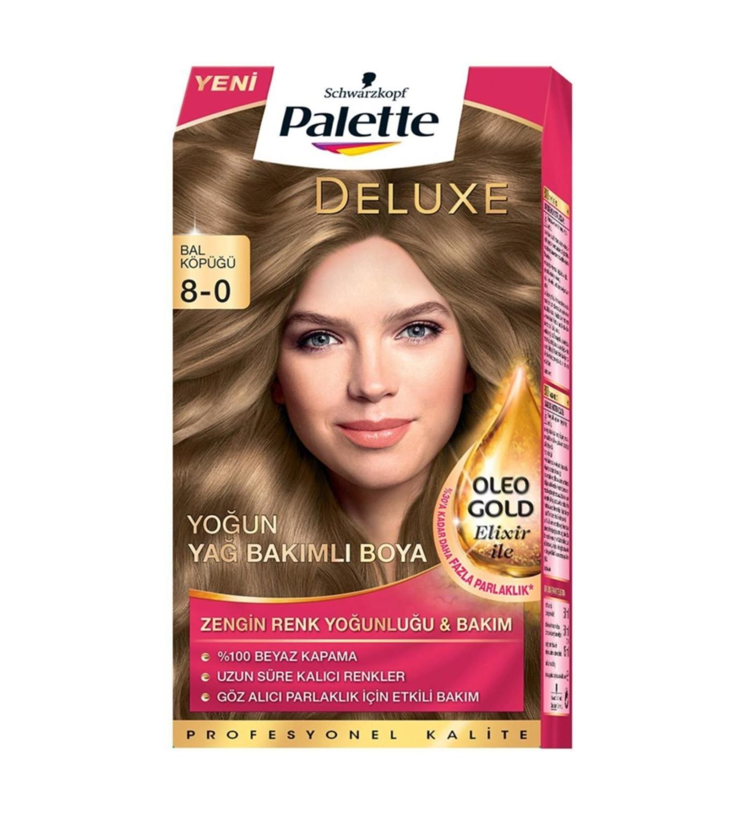 Palette Deluxe Kit Hair Dye 8-0 Honey Foam
