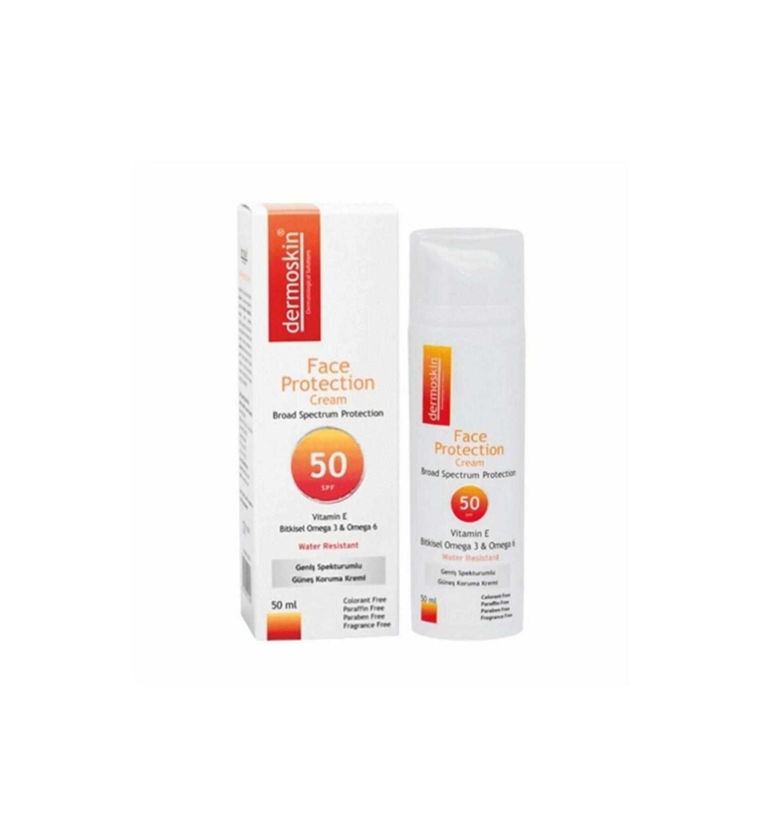 Dermoskin Face Protection Vitamin-e Sunscreen Cream Spf50 50 Ml