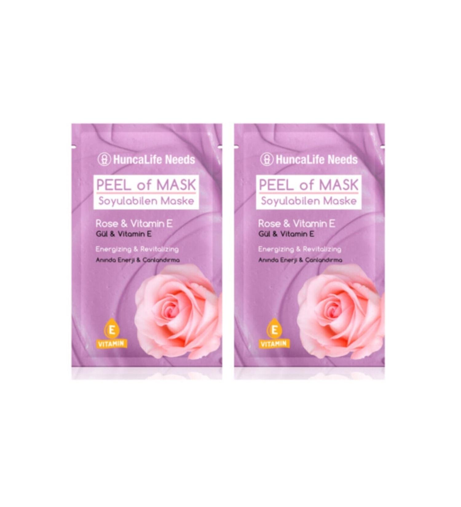 Huncalife Needs Rose and Vitamin E Face Mask 10 ml 2 Pieces