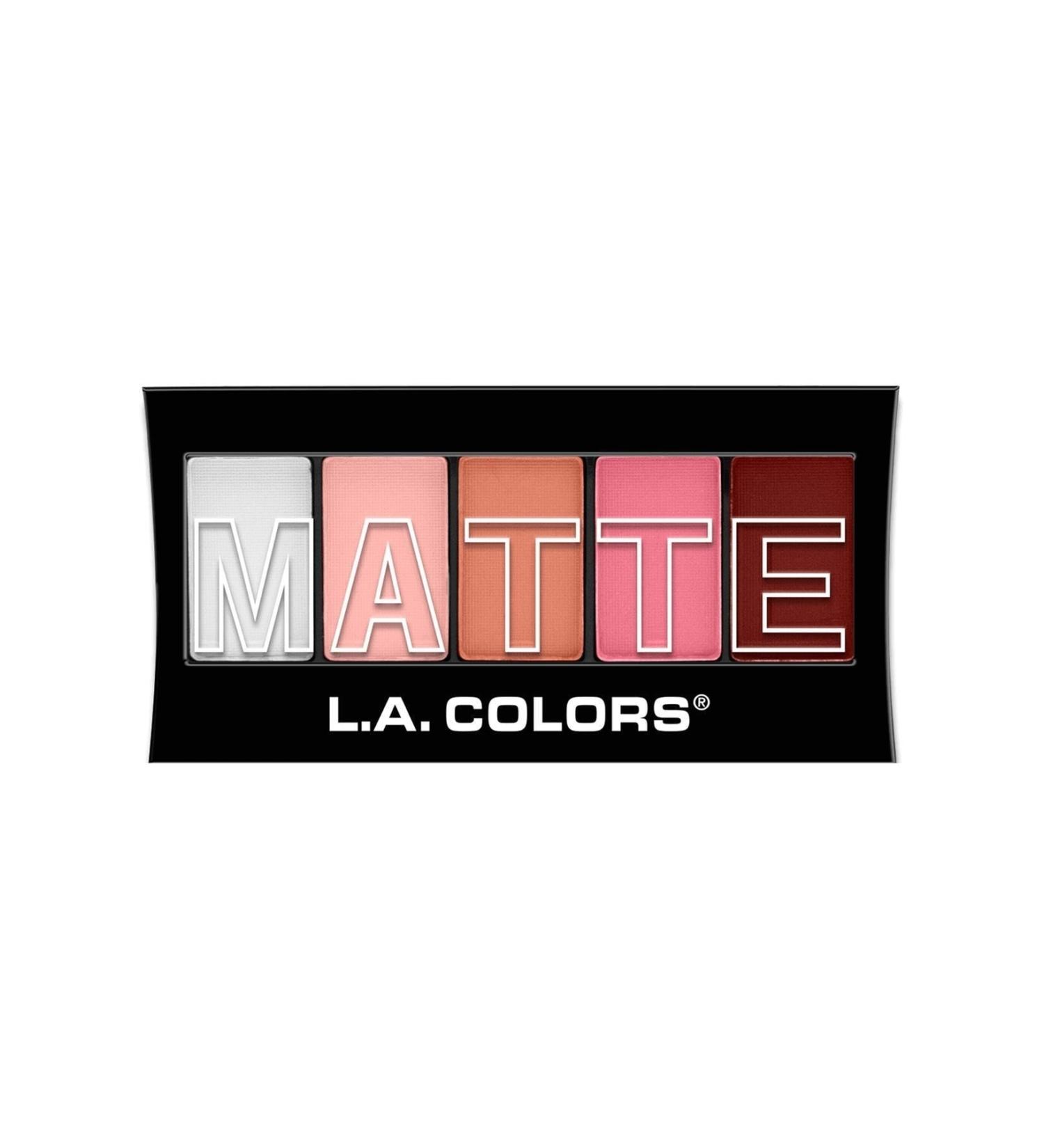LA Colors Matte Pink Chiffon 5-Piece Eyeshadow Palette