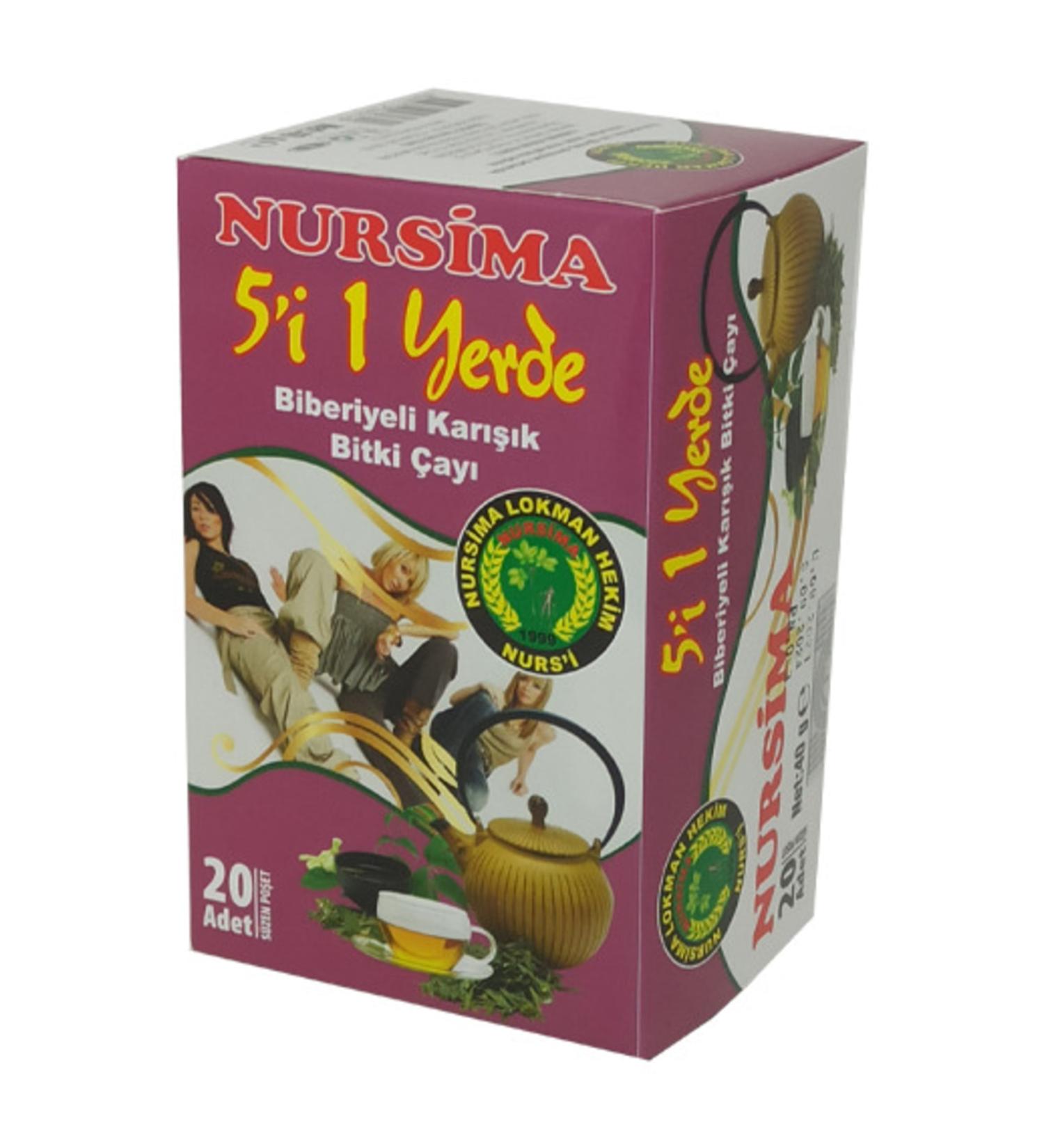 Nursima 5 in 1 Rosemary Mixed Herbal Tea 20 Filtering Bags