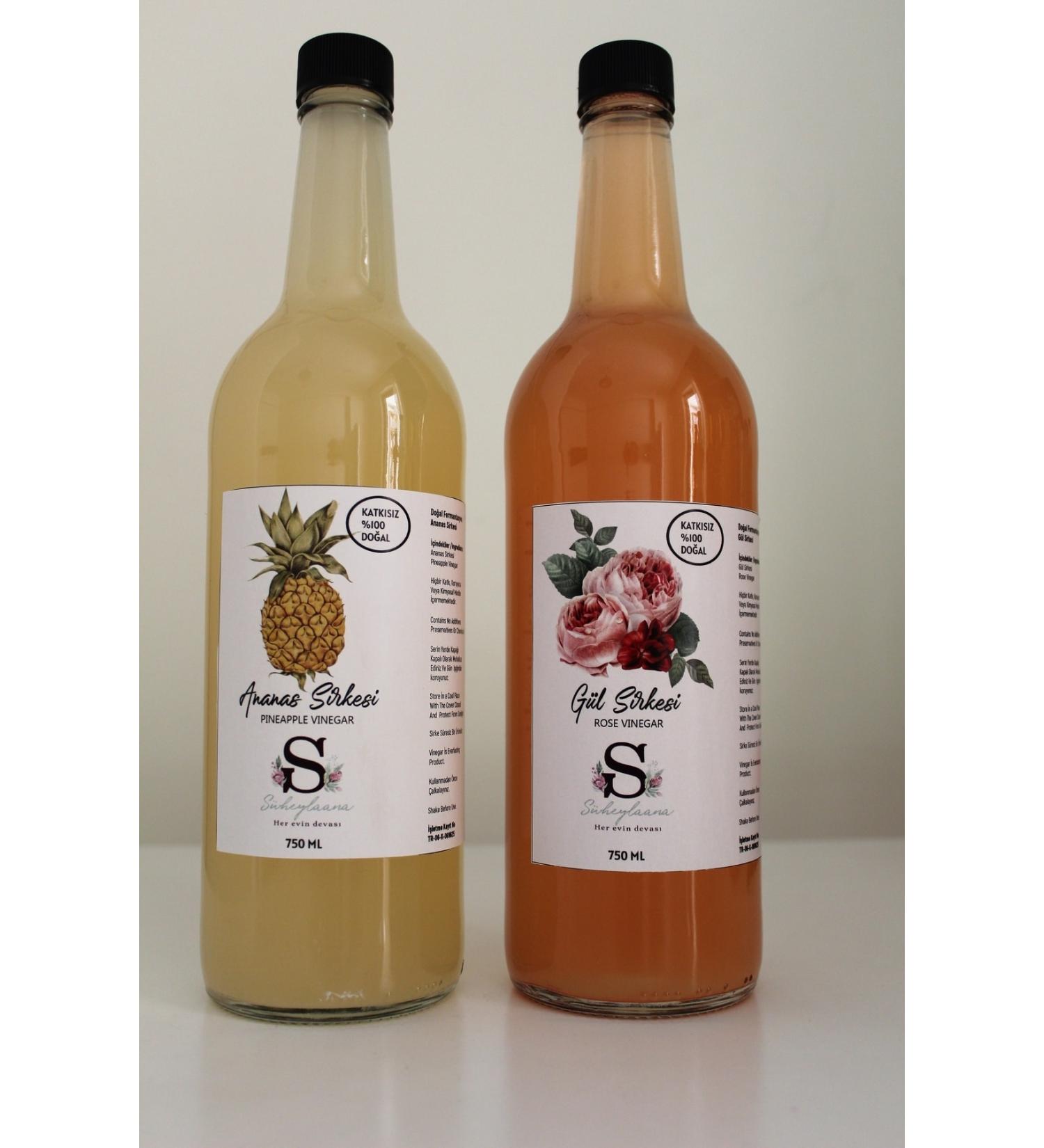 S heylaana Natural Pineapple Vinegar 750 Ml - Rose Vinegar 750 Ml