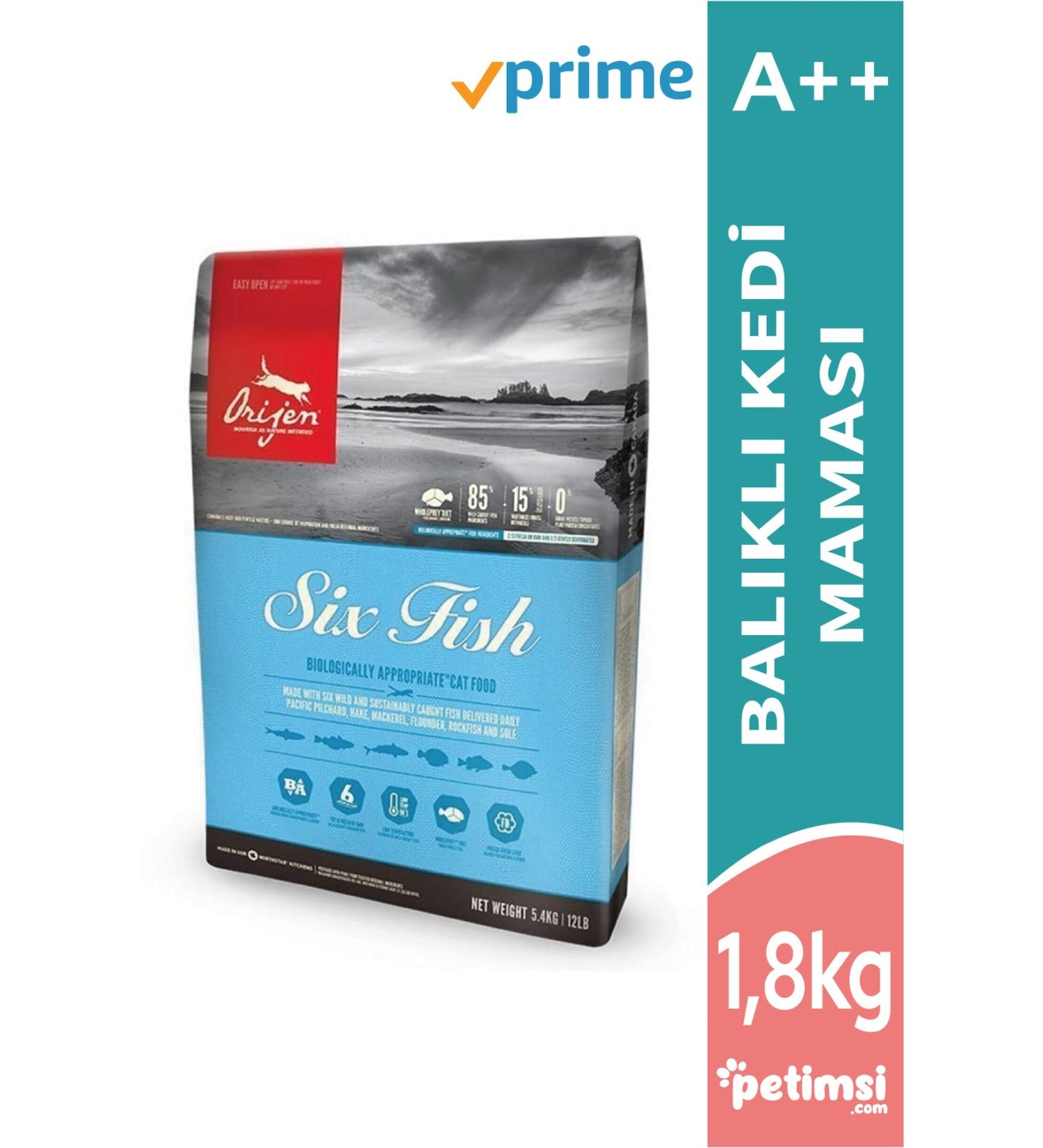 Orijen Six Fish Grain-Free Cat Food with 6 Fish 1.8kg