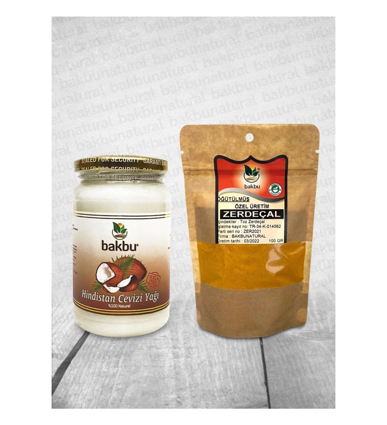 bakbunatural Bak Bu Coconut Oil and Special Production Turmeric Powder 100gr