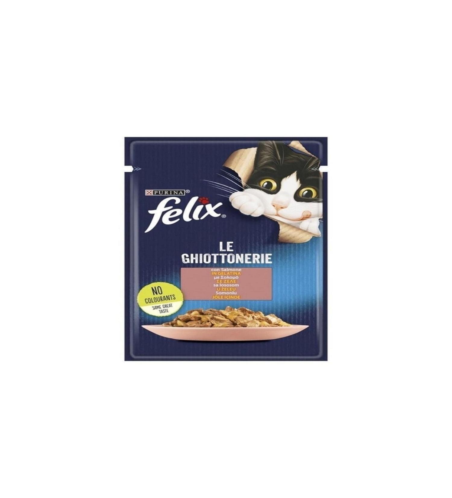 FELIX 12 Pieces - Felix Fresh Salmon Jelly Pouch Adult Cat Canned Food 85 Gr