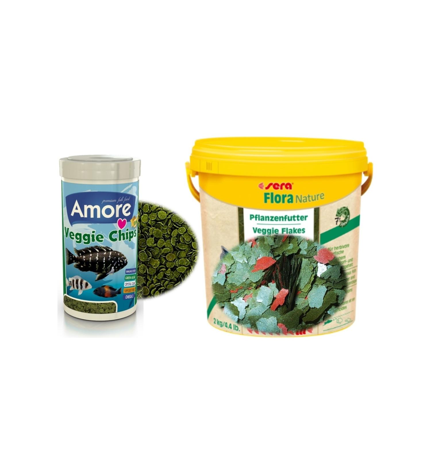 AMORE Flora 50gr Zippack Elite Pro Veggie Green Algae 250ml Box Aquarium Fish Food