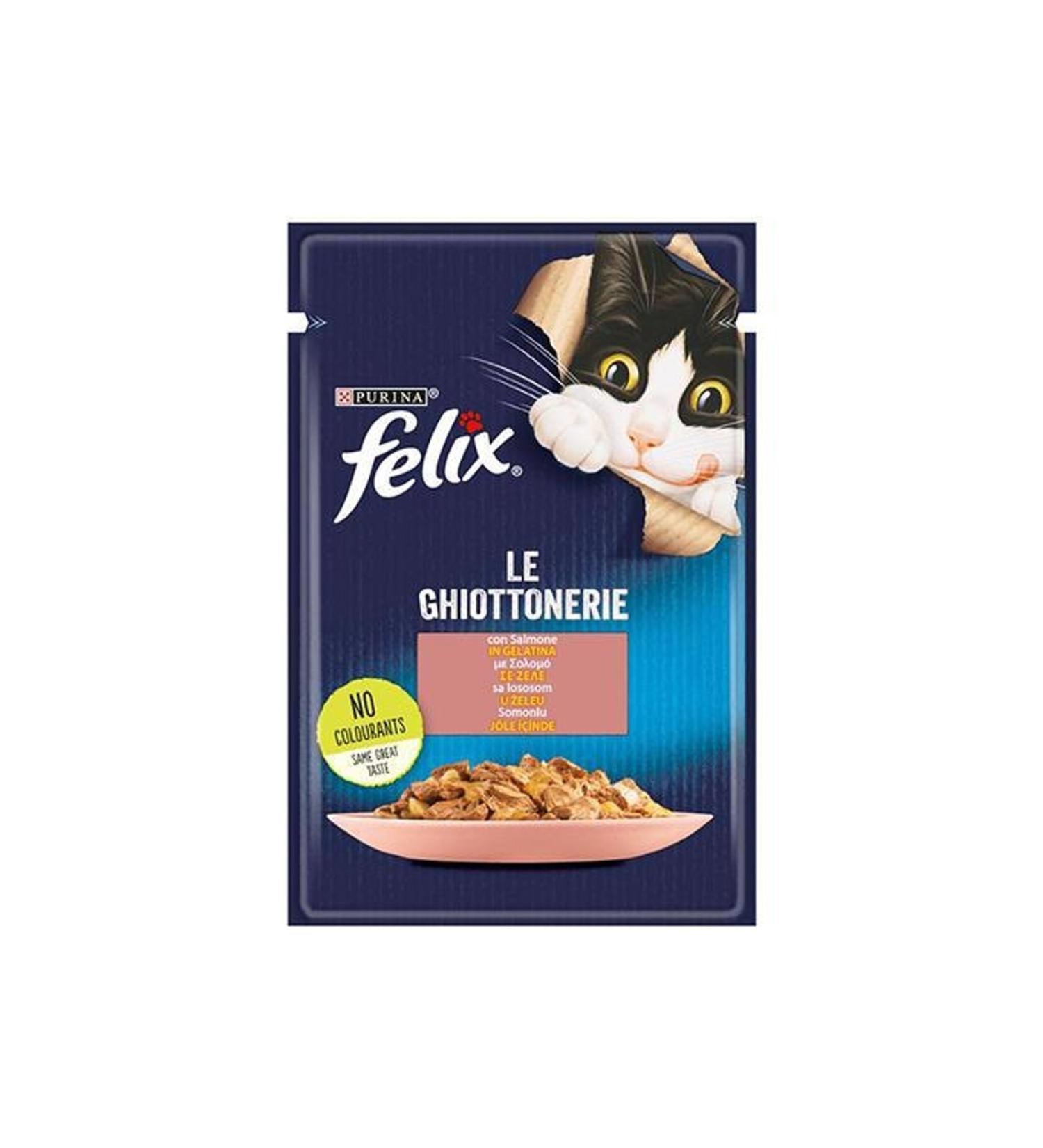FELIX Salmon Adult Cat Pouch 85 gr X 10 Pcs