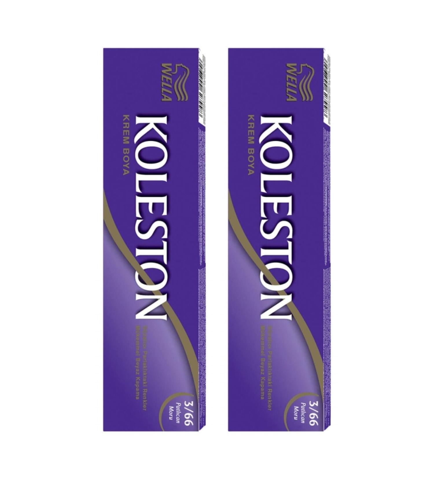 Wella 2-Pack Koleston Tube Eggplant Purple 3/66 Hair Dye
